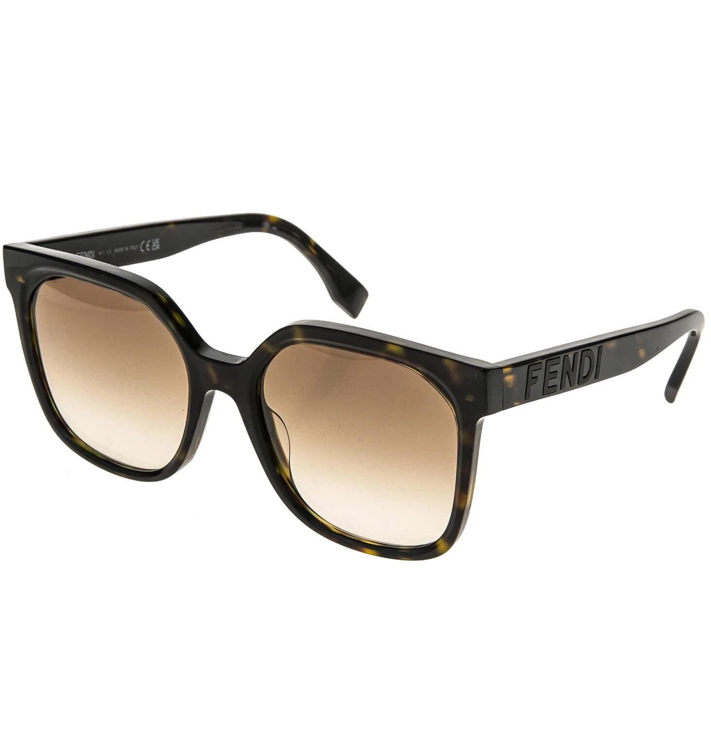 Fendi FENDI LETTERING 40007 Brown Fashion Sunglasses FE40007I 52F Size ONE SIZE - 4 Thumbnail
