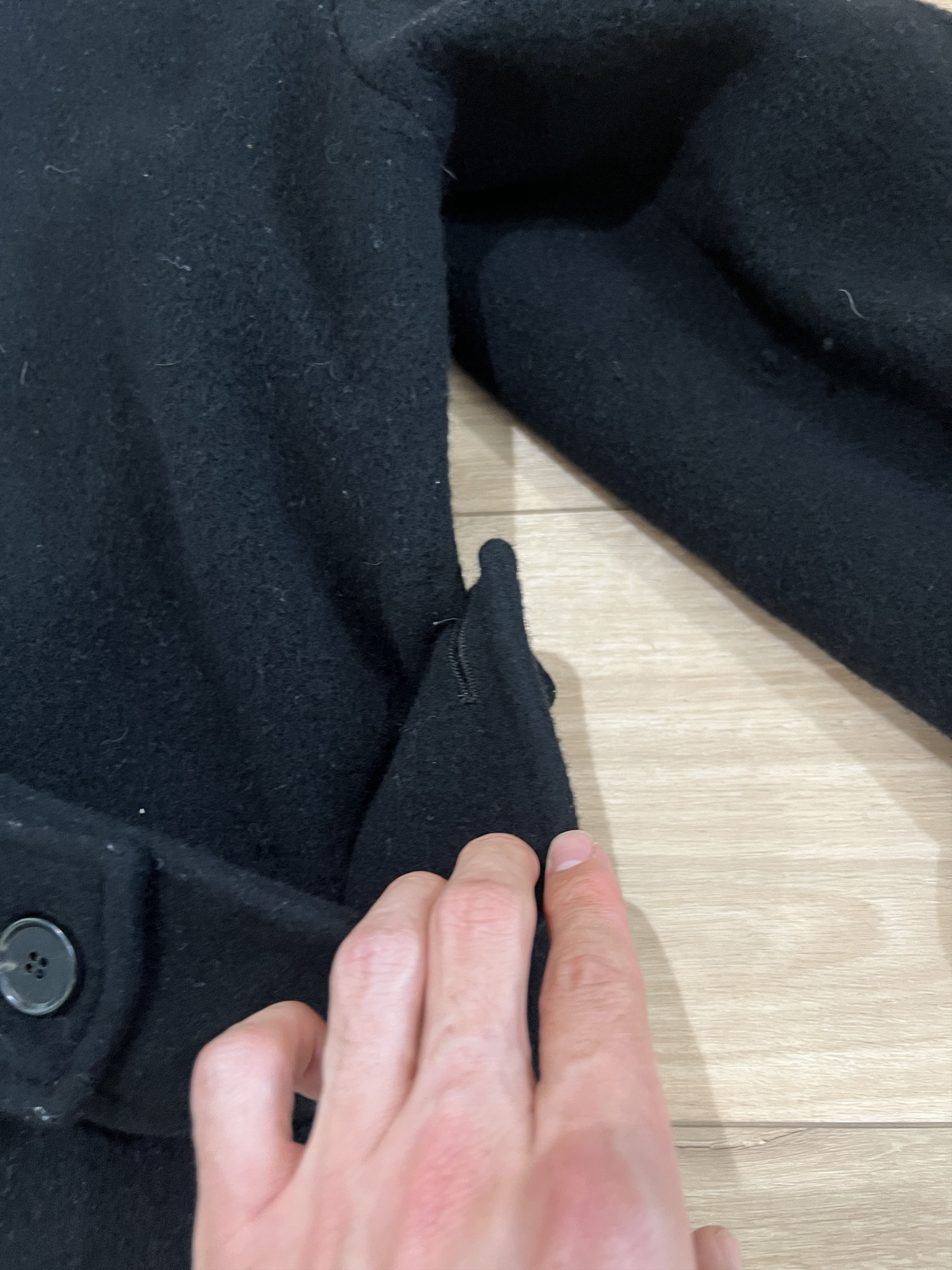 Cos COS Black Long Overcoat Wool Blend Minimal Overcoat Size US S / EU 44-46 / 1 - 7 Thumbnail
