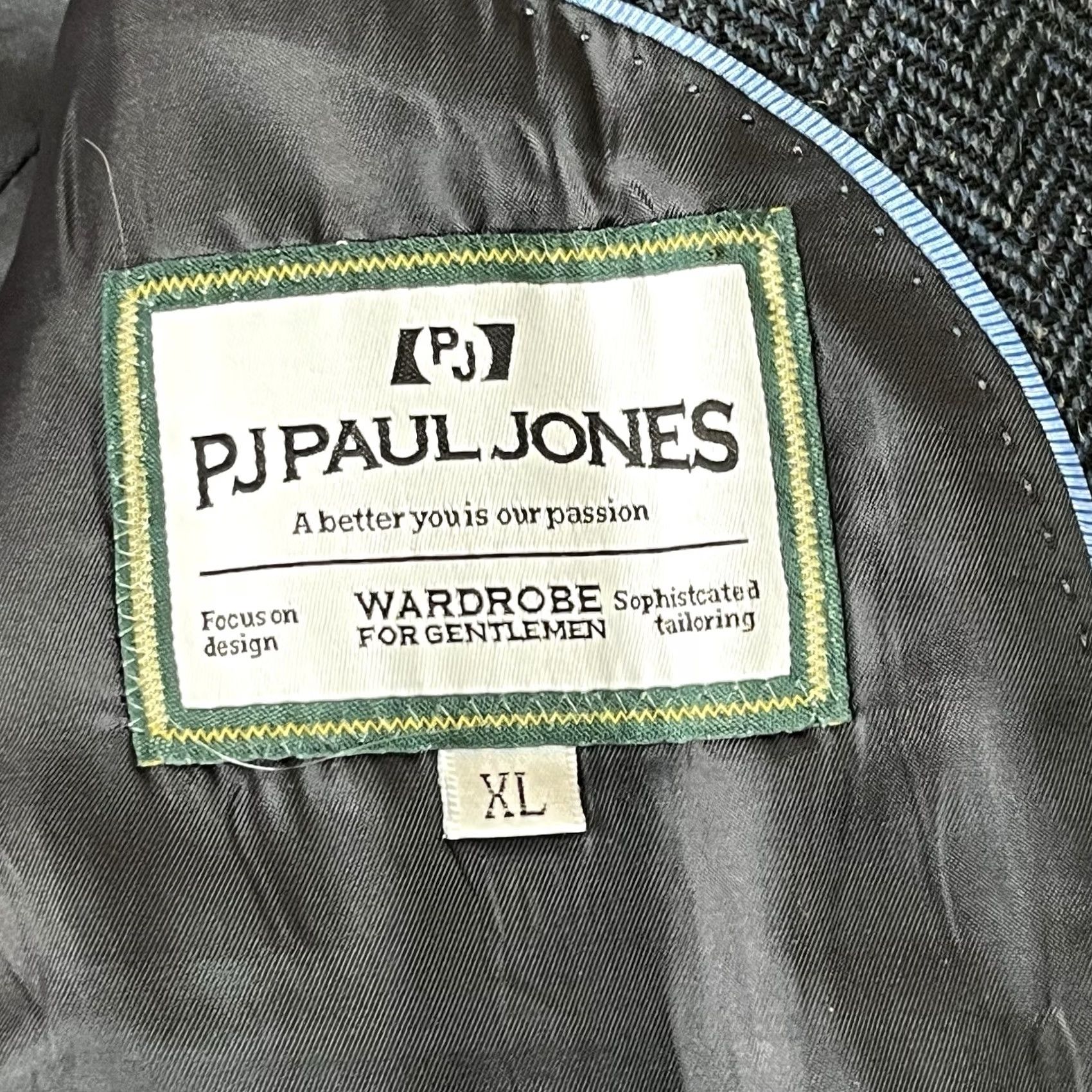 Vintage Paul Jones Blazer Jacket Mens XL Business Casual Sport Coat Navy Blue Size 46R - 5 Thumbnail