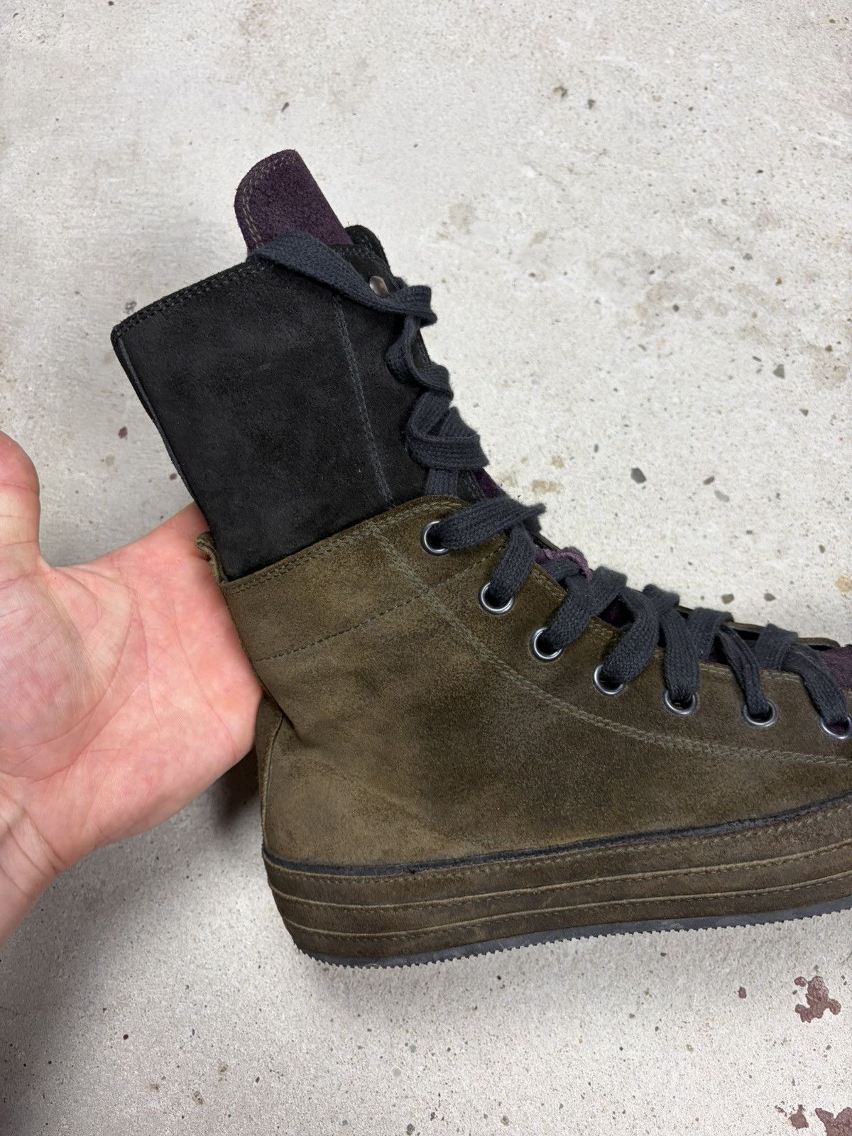 Ann Demeulemeester Ann Demeulemeester Scamosciato Suede High Top Sneakers Size US 10 / IT 40 - 2 Thumbnail
