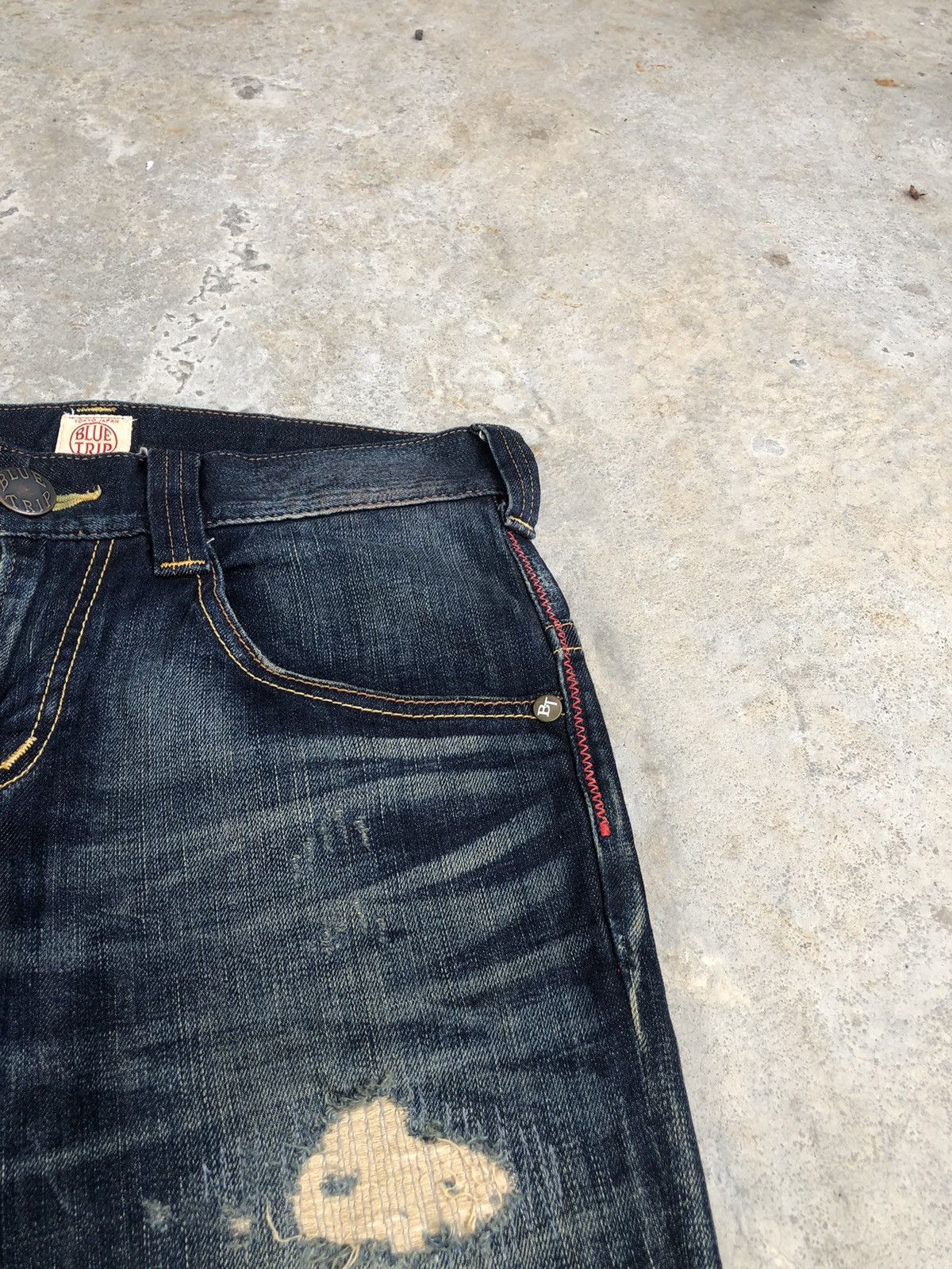 If Six Was Nine Japanese Edwin Blue Trip Flared Jeans Distressed Jeans Size US 32 / EU 48 - 15 Thumbnail