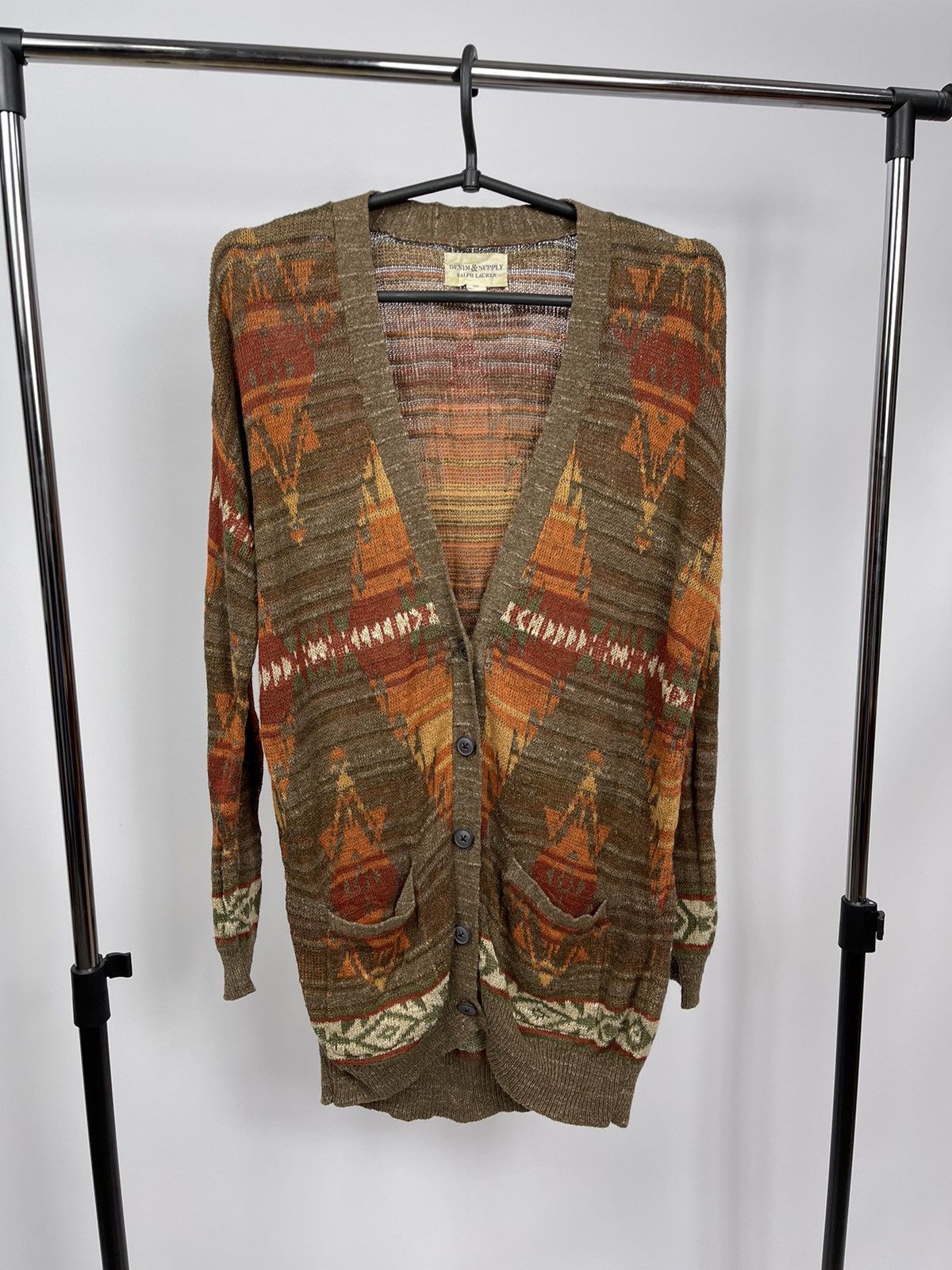 Denim & Supply Ralph Lauren Ralph Lauren Denim Supply Aztec Cardigan Plunge Neck Size M Size M / US 6-8 / IT 42-44 - 1 Thumbnail