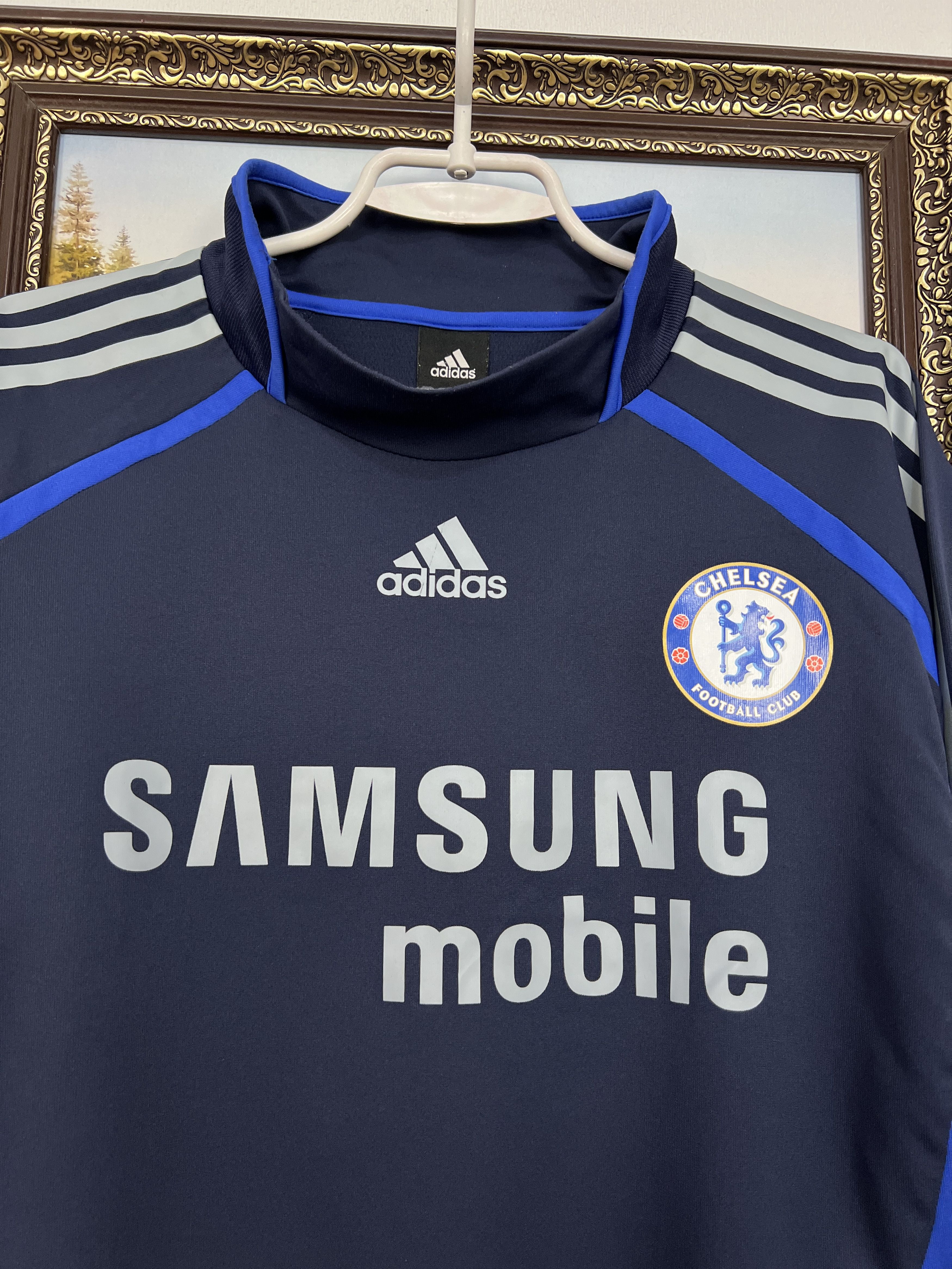 Adidas Vintage Adidas Chelsea Football Train Sweatshirt Soccer Size US L / EU 52-54 / 3 - 3 Thumbnail