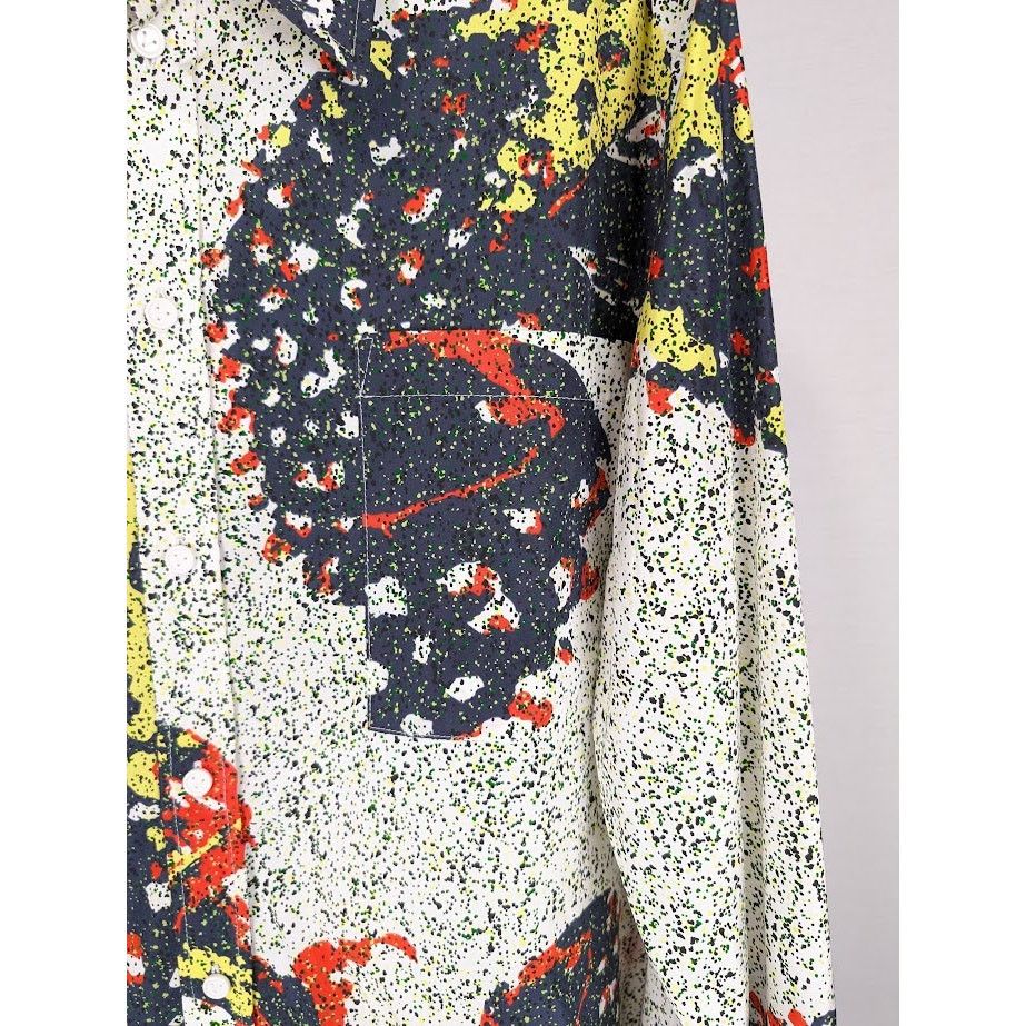 Bottega Veneta o1rshd1 Patchwork Mushrooms Shirt in Navy/Red/Yellow Size US L / EU 52-54 / 3 - 4 Thumbnail