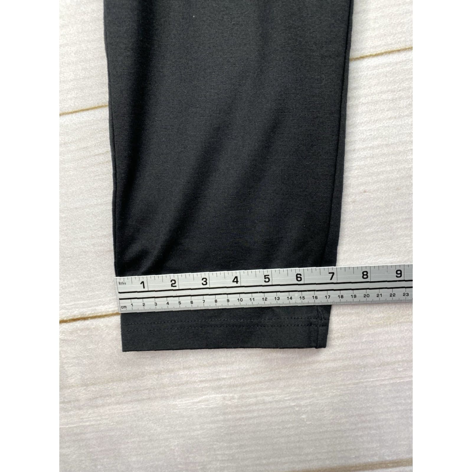 Vintage SOHO Leggings Womens PL Black High Rise Ankle Cropped Pull On Comfy Gym Size 36" / US 14 / IT 50 - 6 Thumbnail