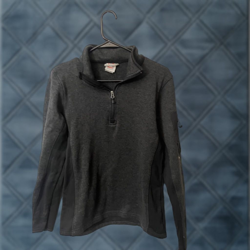 Avalanche Avalanche Gray Fleece 1/4 Zip Sweater Men M Midweight Performance Outdoor Hiking Pullover with Pockets Size US M / EU 48-50 / 2 - 1 Thumbnail