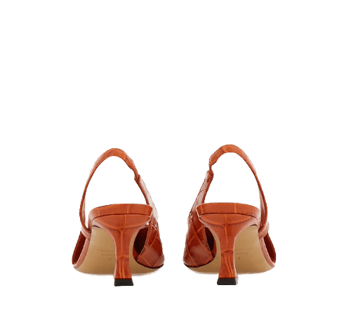 Salvatore Ferragamo o1s1rm0924 Mini Bow Slingback Pumps in Brown Size US 7.5 / IT 37.5 - 3 Thumbnail