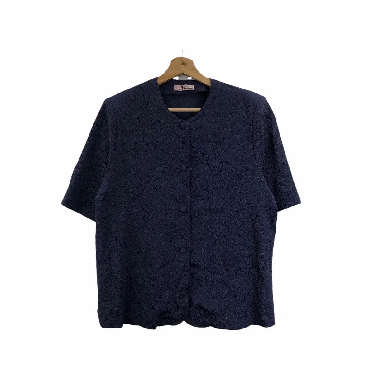 Japanese Brand Vtg 90’ SHISENDO TS COLLECTION Japan Blouse Tee Shirt Size L / US 10 / IT 46 - 1 Thumbnail