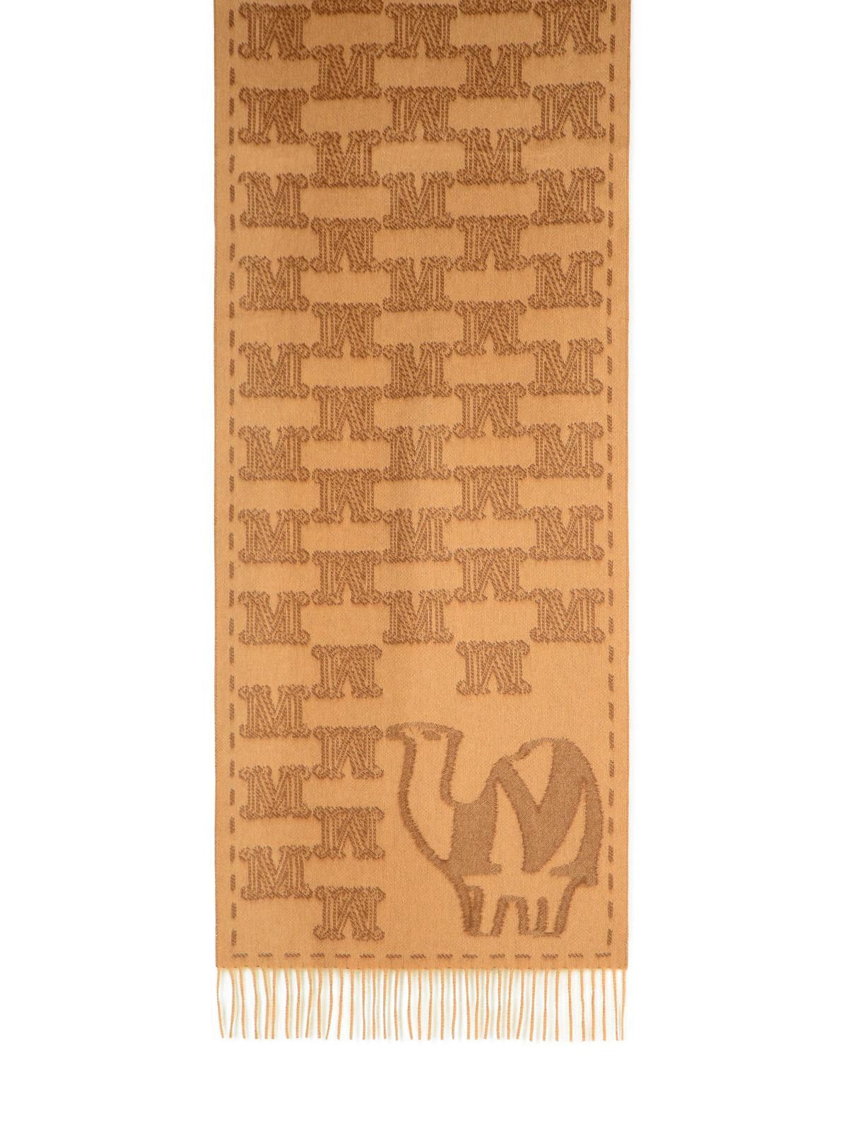 Max Mara MAX MARA 'Wsteddyc' Camel Jacquard Cachemire Stole Size ONE SIZE - 1 Thumbnail