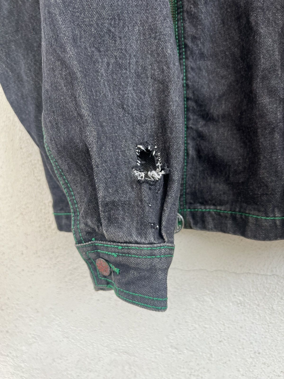Cross Colours Vintage 90s Cross Colours Rips Fade Denim Oversized Jacket Size US XL / EU 56 / 4 - 11 Thumbnail