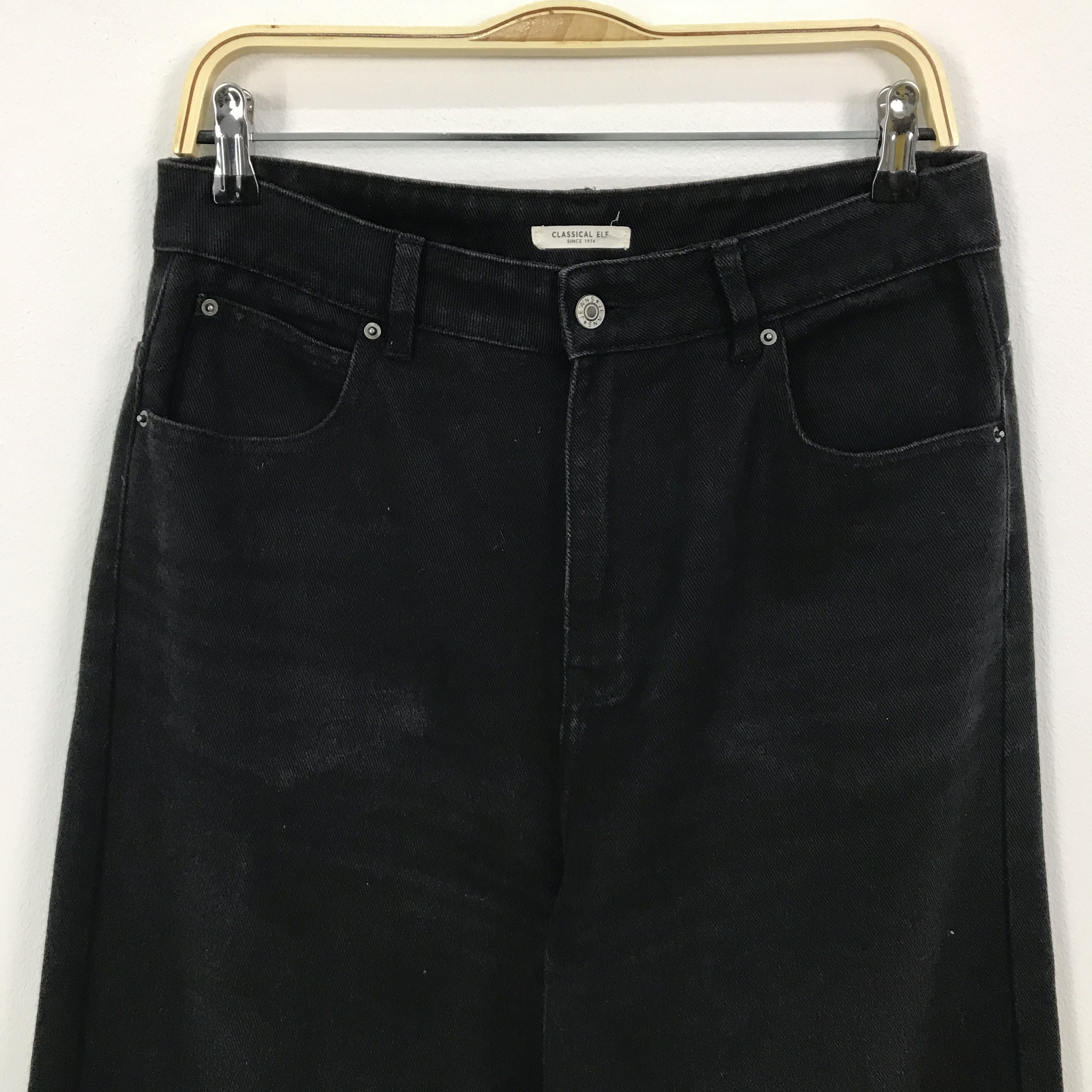 Japanese Brand Japan style classical baggy Black denim pants Size US 30 / EU 46 - 2 Thumbnail