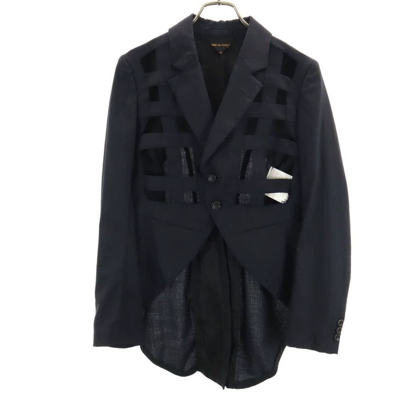 Comme des Garcons Comme Des Garcons Black Retro Cutout Stripe Design Suit Size S / US 4 / IT 40 - 1 Thumbnail