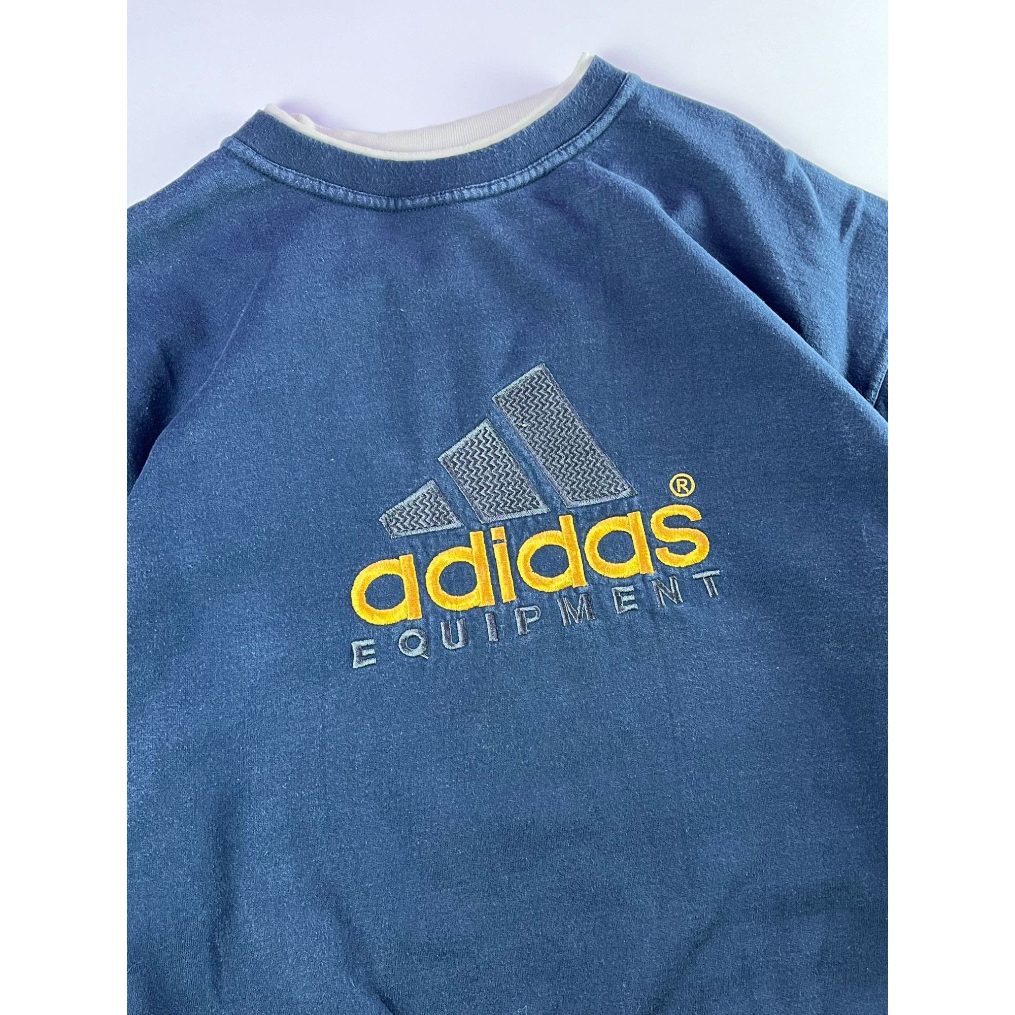 Adidas × Vintage 90s Adidas Equipment Rare Vintage Center Logo Sweatshirt Size US M / EU 48-50 / 2 - 3 Thumbnail