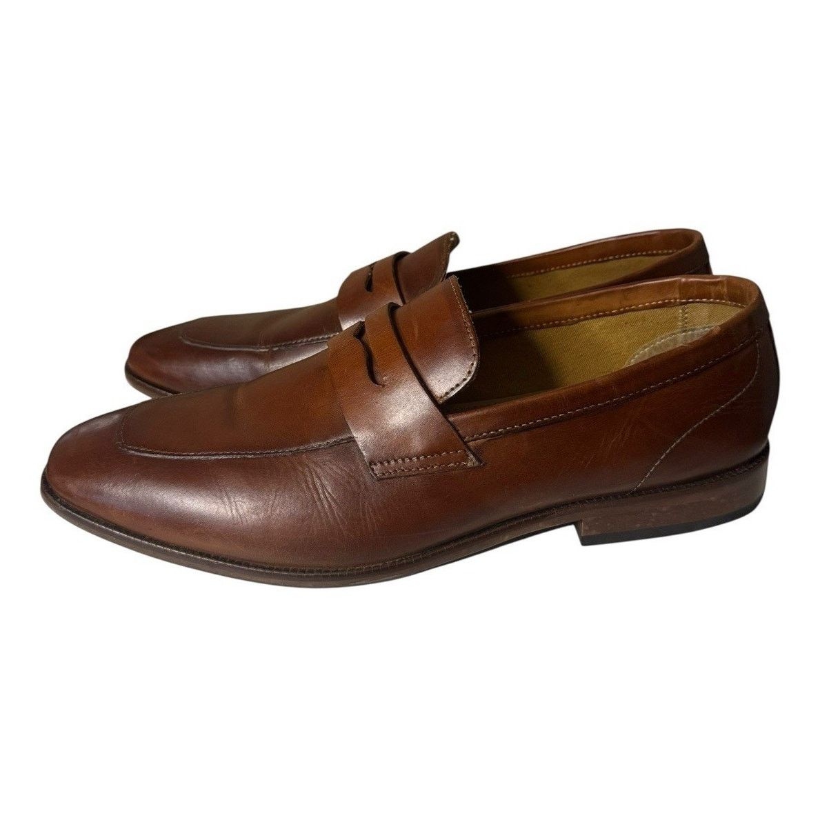 Steve Madden Steve Madden Dalton Penny Loafers Leather Size 10.5 Cognac Size US 10.5 / EU 43-44 - 5 Thumbnail