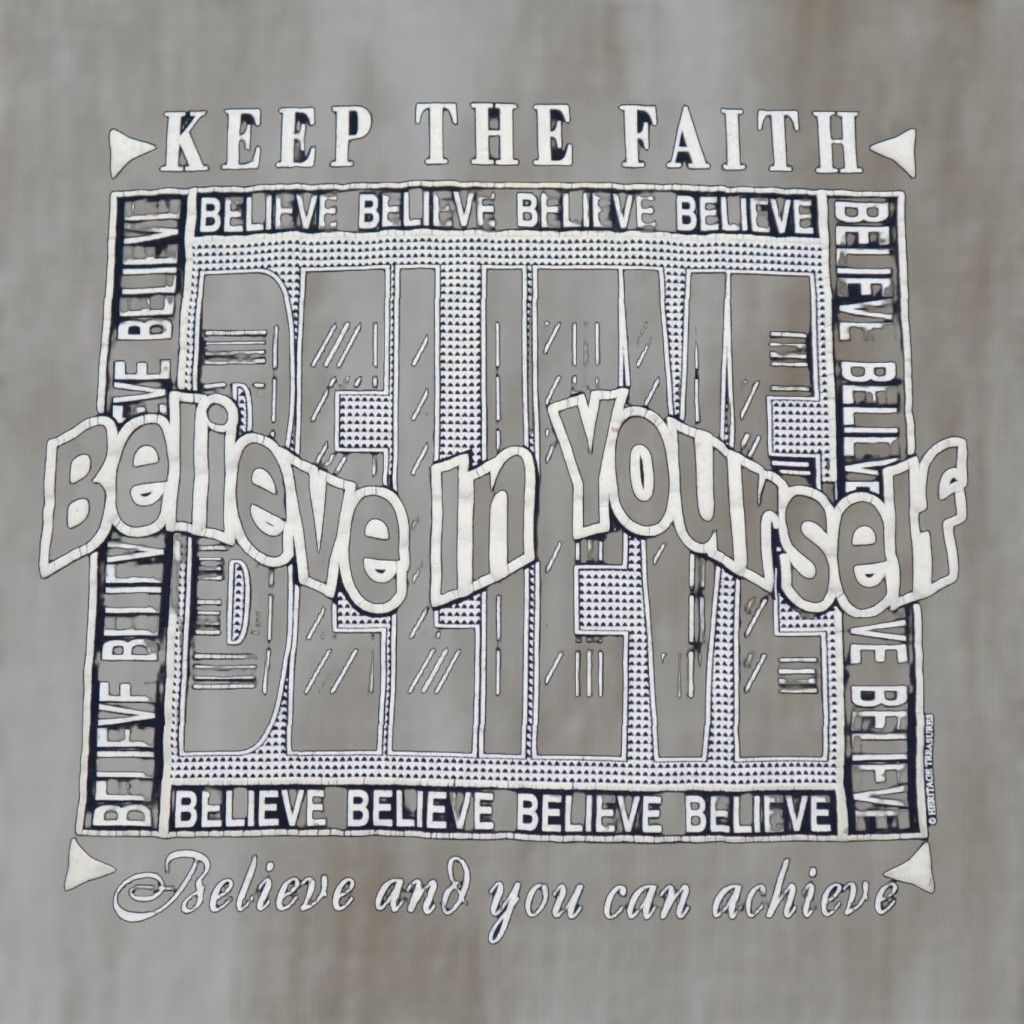 Vintage Vintage Christian Faith T-Shirt Men 4XL Believe In Yourself Cotton Casual Short Sleeve Blue Size US XXL / EU 58 / 5 - 1 Thumbnail