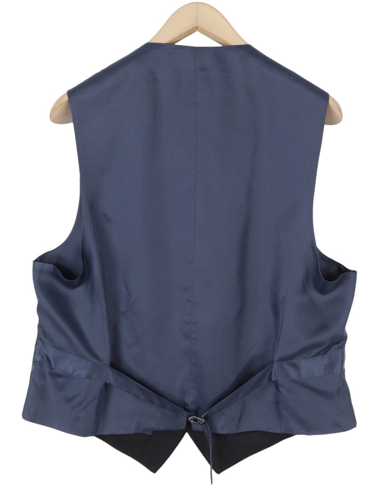 Suitsupply UK46S Dark Blue Wool Button Vest Waistcoat 86739 Size 46S - 2 Thumbnail