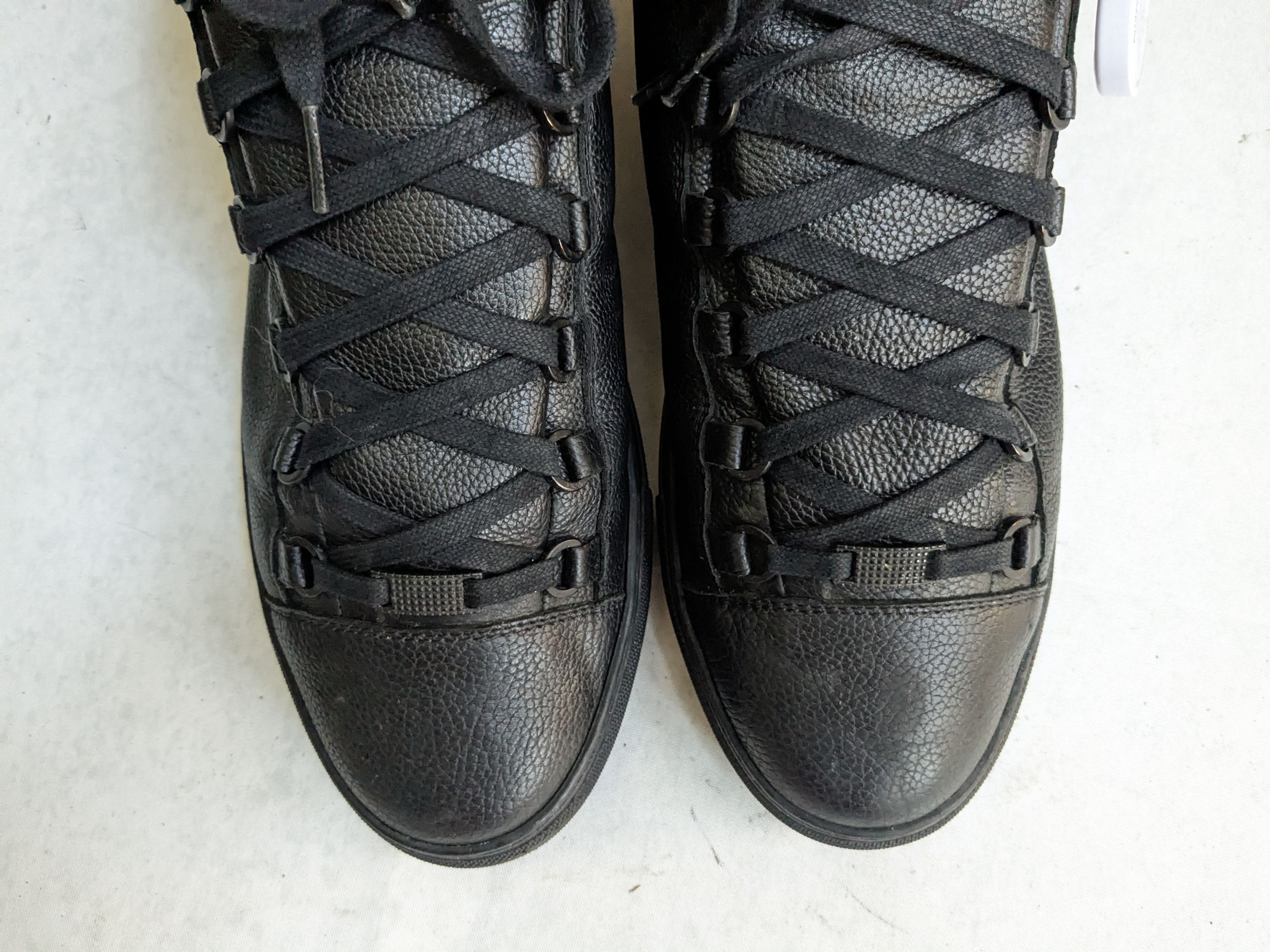 Balenciaga Balenciaga Arena High Top Sneakers Black 11 Leather Size US 11 / EU 44 - 3 Thumbnail