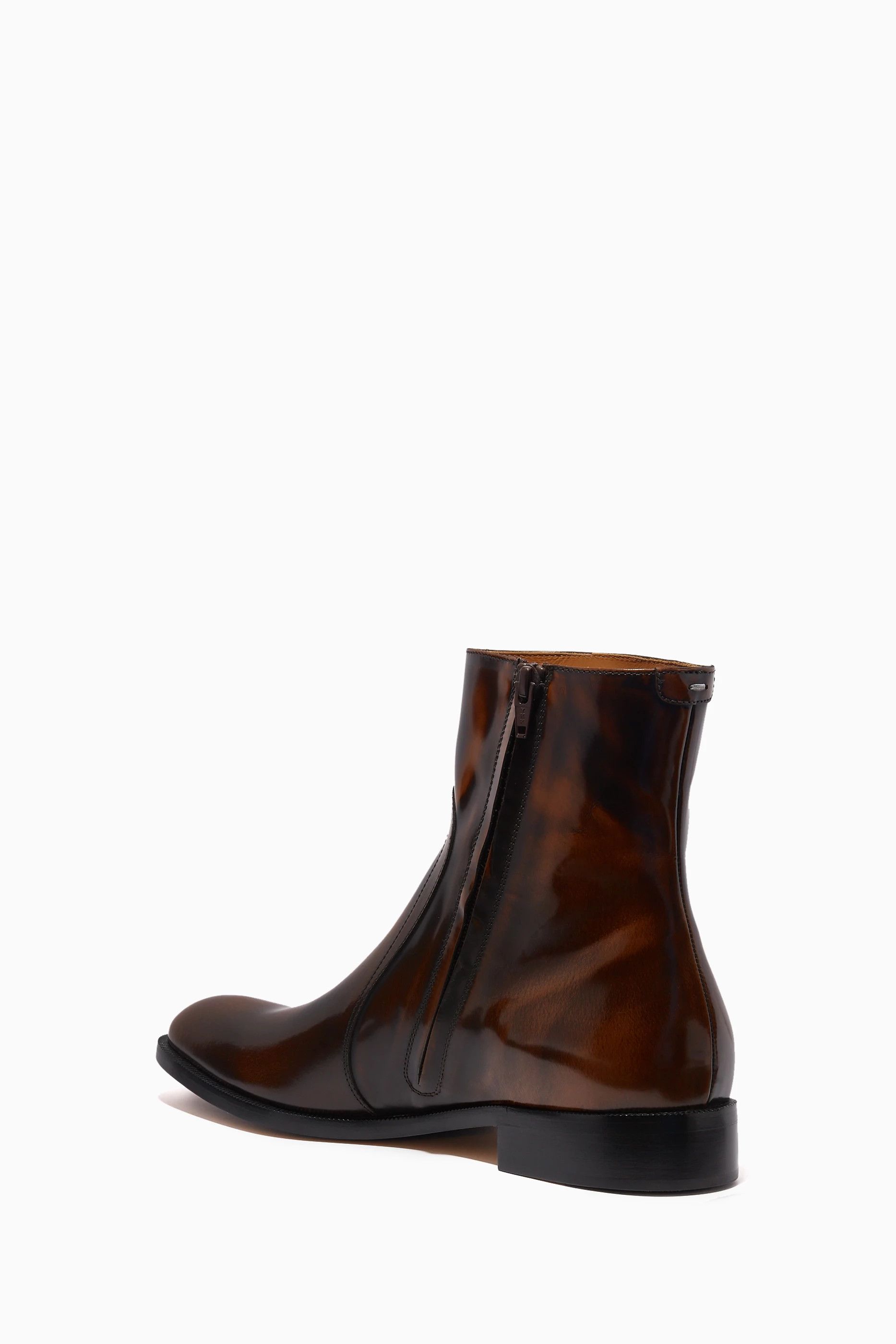 Maison Margiela o1loc1c1025 Ankle Boots in Dark Brown Size US 10 / EU 43 - 4 Thumbnail