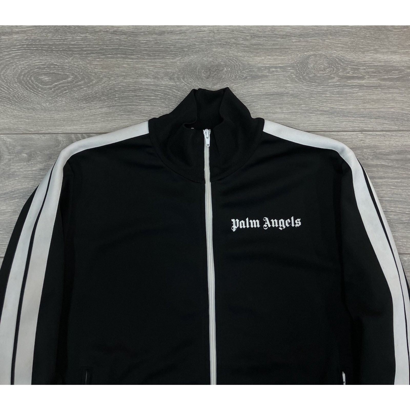 Palm Angels Size L - Palm Angels Classic Track Jacket ' Black White ' Size US L / EU 52-54 / 3 - 4 Thumbnail