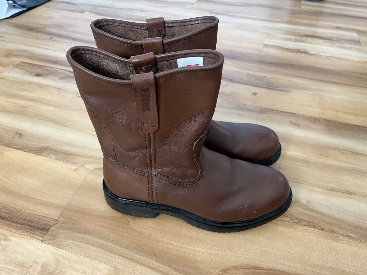Red Wing Red Wing Pecos 8242 Pull On Safety Steel Toe Boots Leather Size US 9 / EU 42 - 2 Thumbnail
