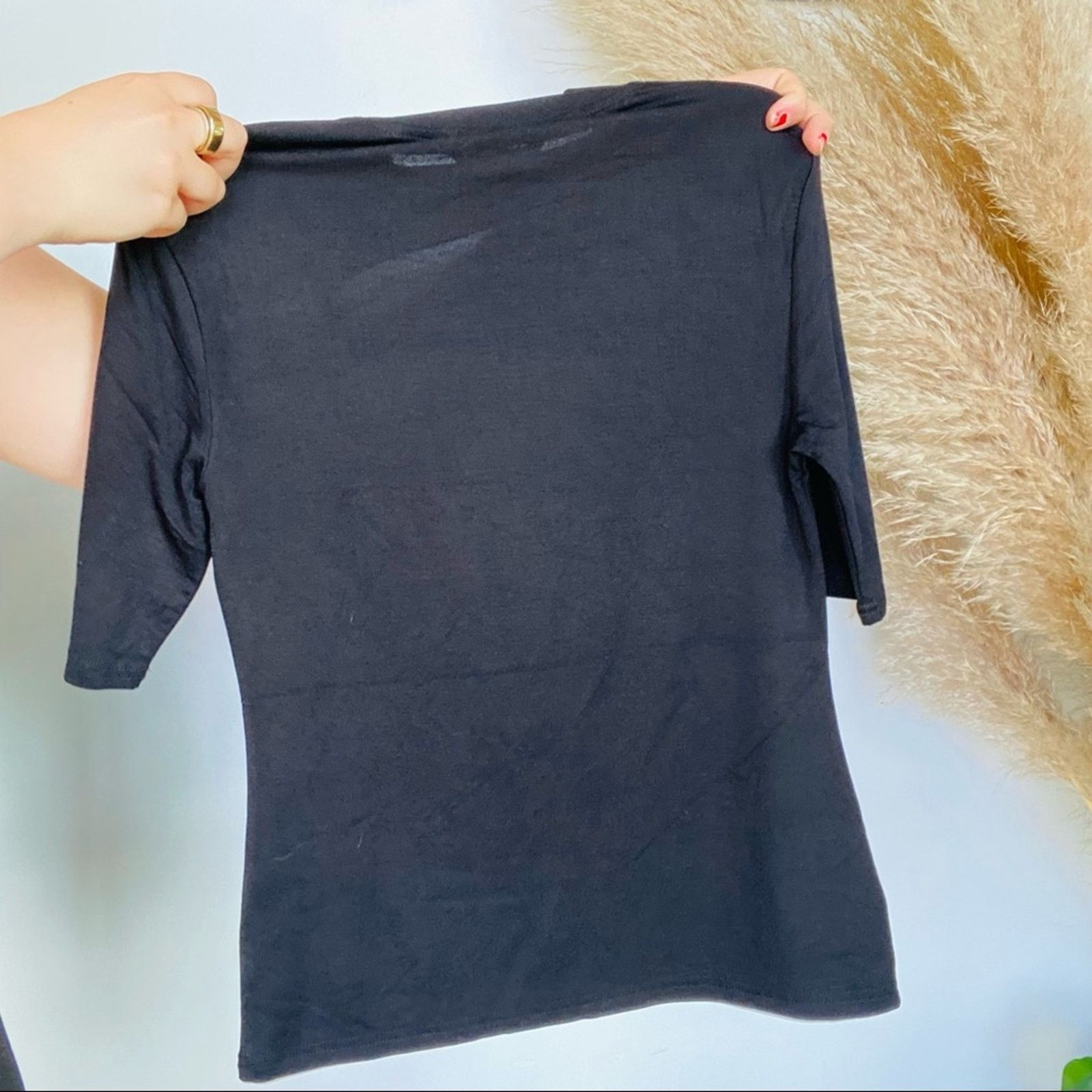 BB Dakota BB DAKOTA STEVE MADDEN Black Cutout Bodycon Blouse Shirt Top Size XS / US 0-2 / IT 36-38 - 8 Thumbnail