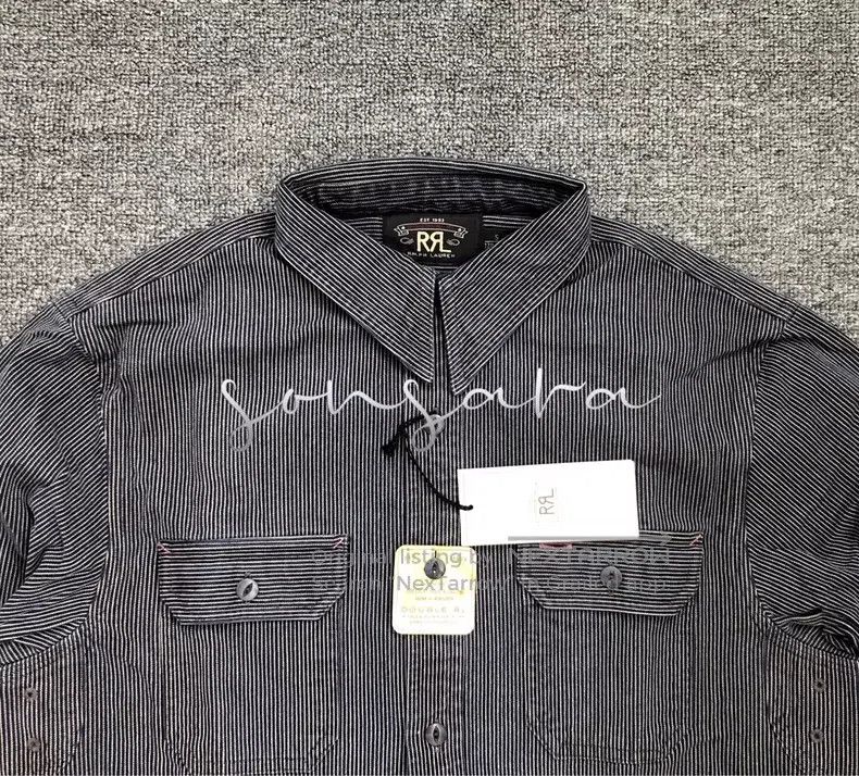 RRL Ralph Lauren RRL Ralph Lauren Striped blue-dyed work shirt Size US S / EU 44-46 / 1 - 5 Thumbnail