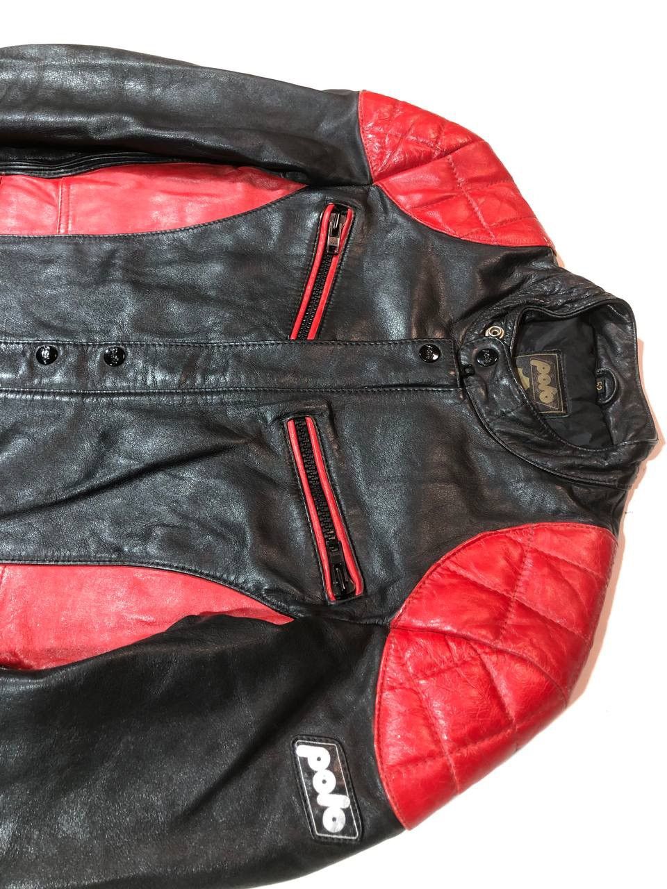 Vintage Polo Racing Moto Biker Leather Jacket Vintage Size US M / EU 48-50 / 2 - 7 Thumbnail