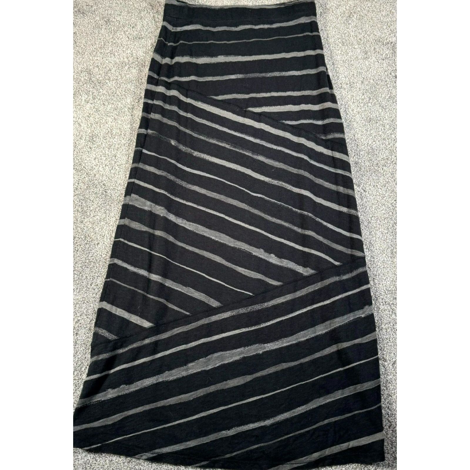 Express Express Skirt Women XS Maxi Dark Asymmetrical Striped Grunge Y2K Edgy Whimsigoth Size 26" / US 2 / IT 38 - 8 Thumbnail