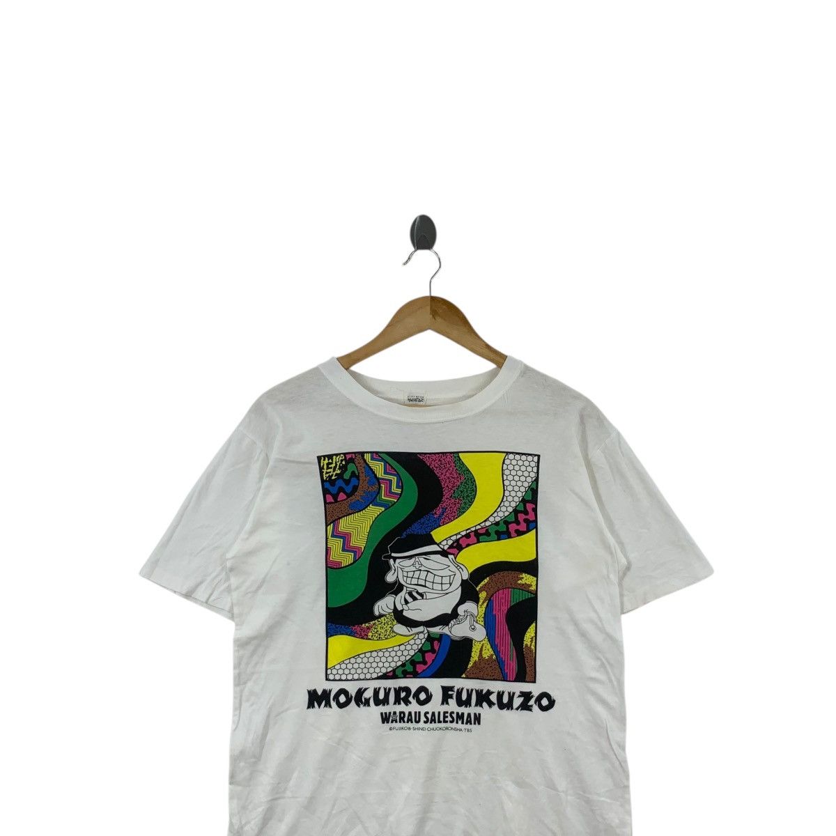 Anime Vintage ANIME WARAU SALESMAN Laughing Manga Tee Shirt Top Size US S / EU 44-46 / 1 - 2 Thumbnail