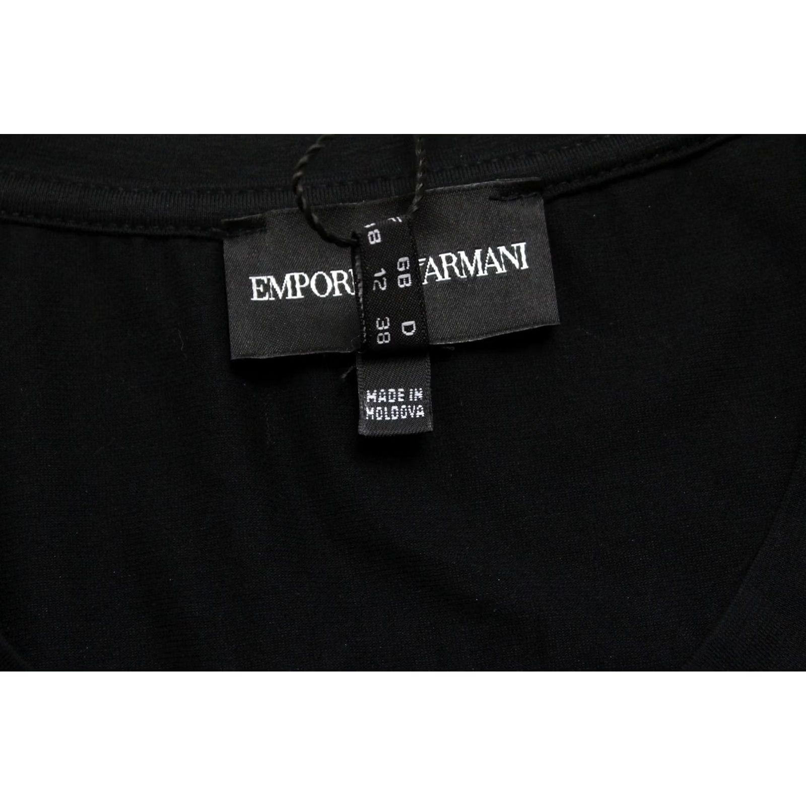 Emporio Armani Emporio Armani Barcelona T-Shirt Women's UK 12 Black Pullover Round Neck Stretch Shirt Ladies Brown? Size XL / US 12-14 / IT 48-50 - 7 Thumbnail