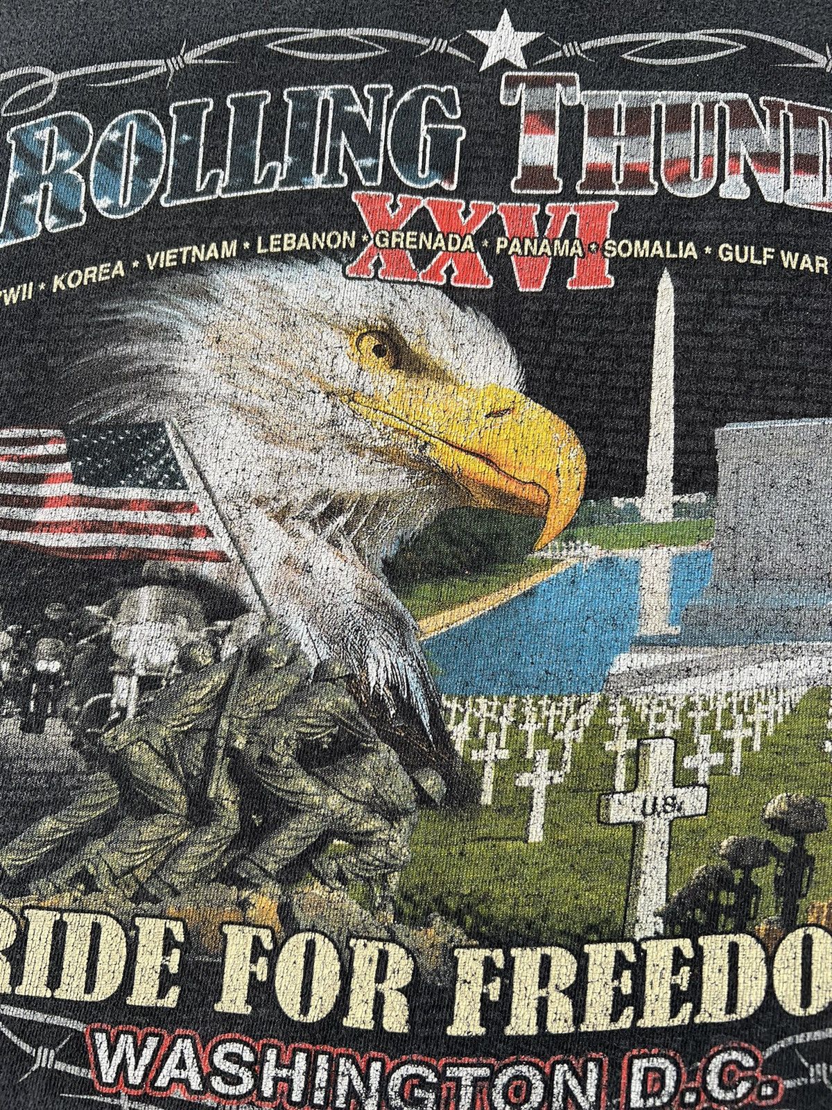 Harley Davidson Vintage 2000s Harley Davidson Rolling Thunder Eagle T-shirt Size US L / EU 52-54 / 3 - 8 Thumbnail