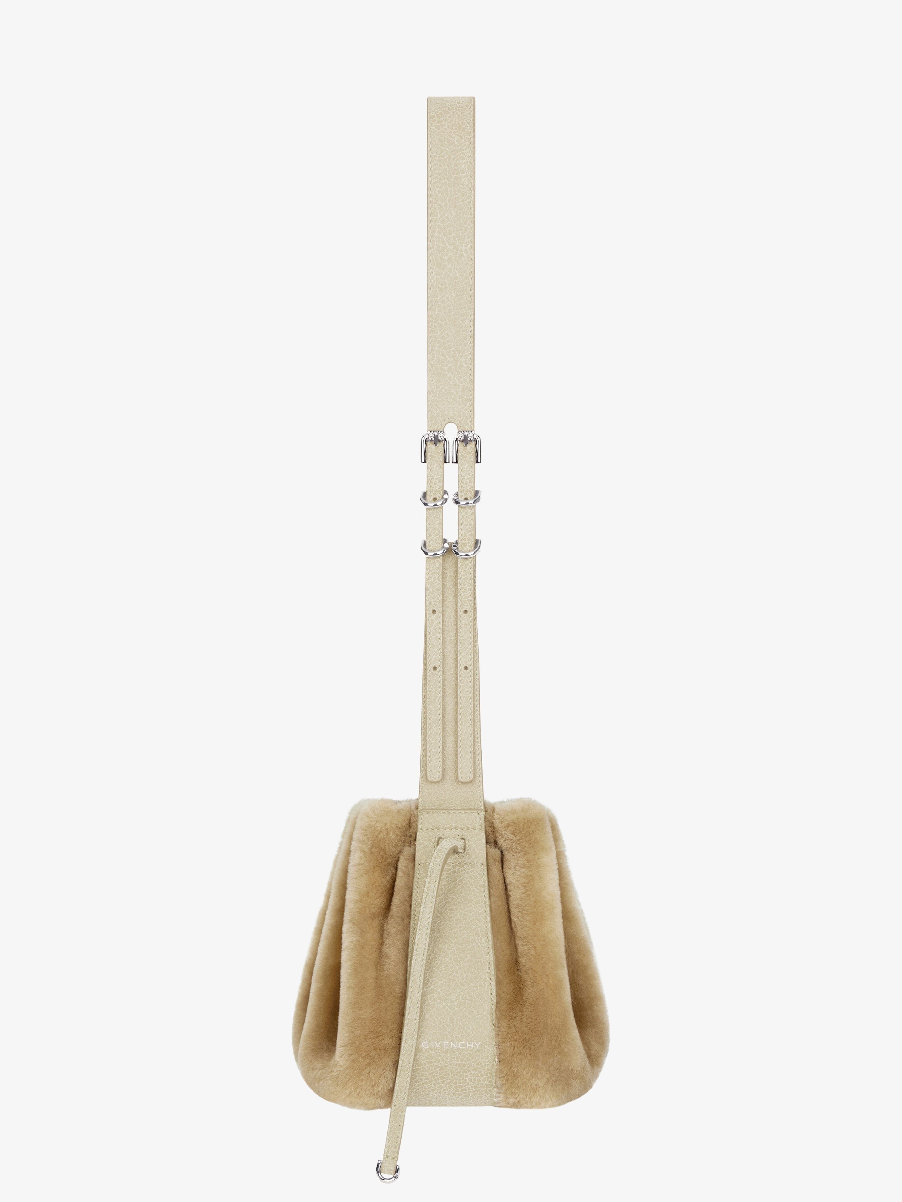 Givenchy o1w1db10925 Size: OS / Small Pumpkin Bag in Shearling Beige Size ONE SIZE - 1 Thumbnail