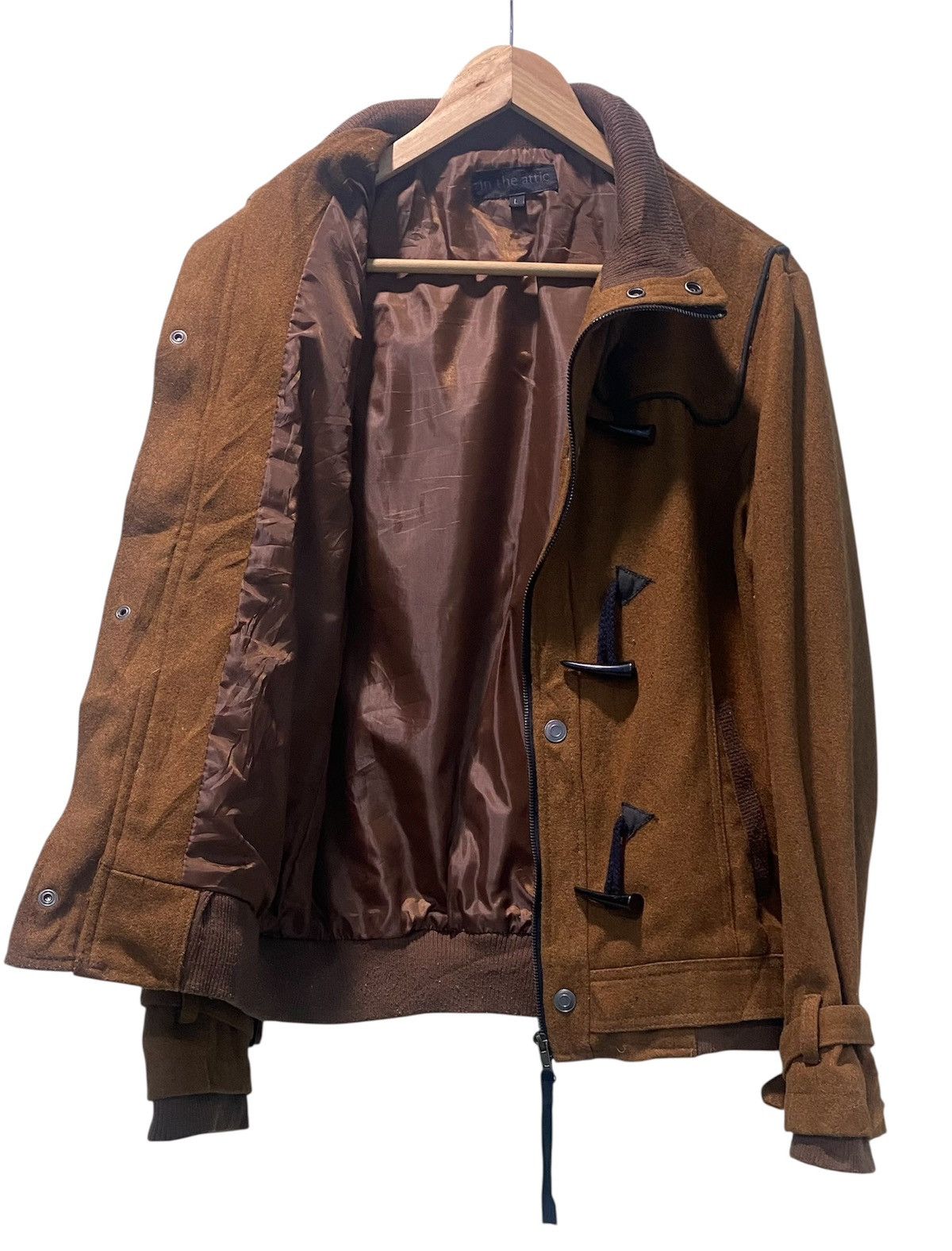 In The Attic In The Attic Wool Duffle Jacket Bikers Design Size L / US 10 / IT 46 - 3 Thumbnail