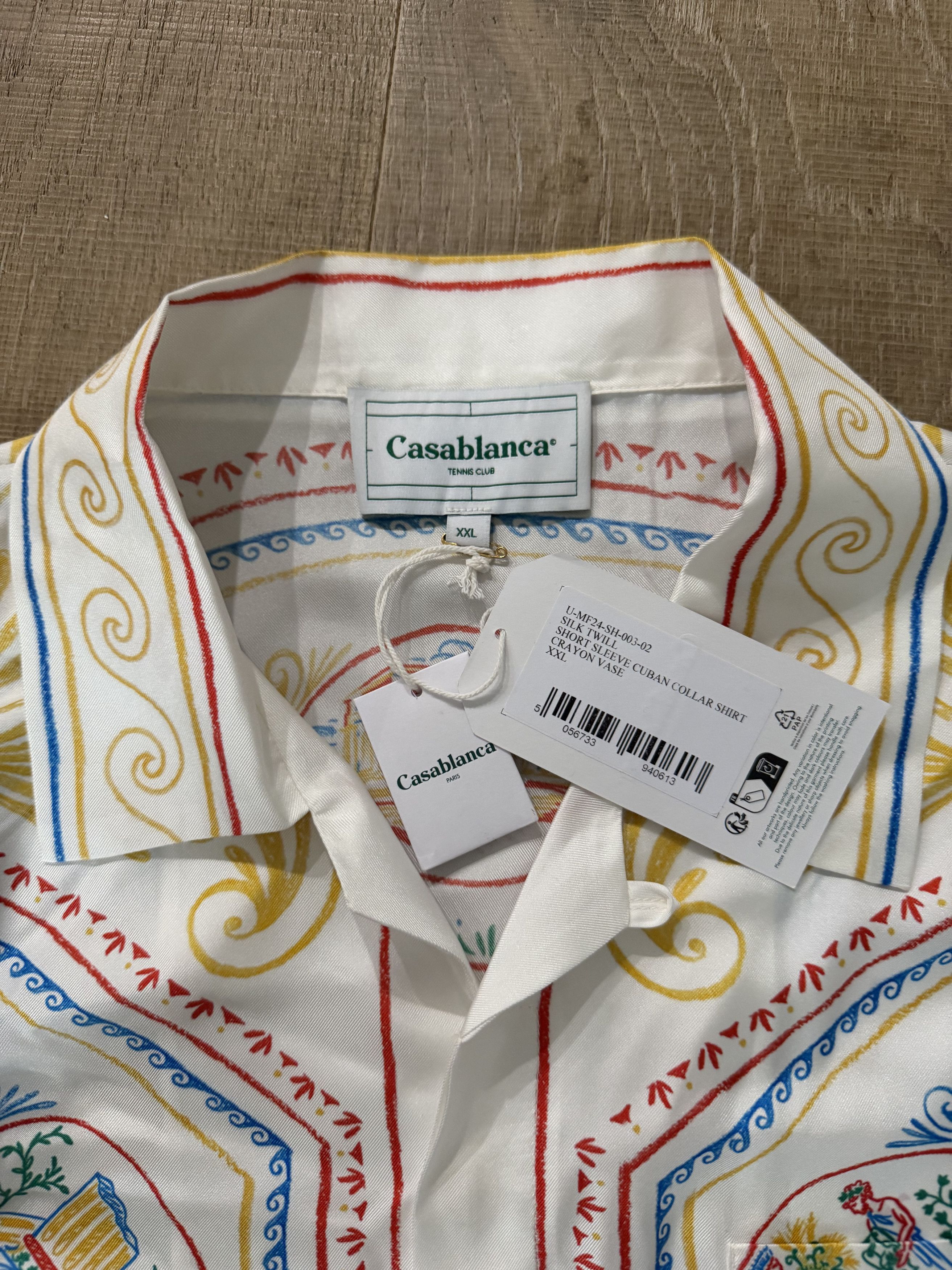 Casablanca Casablanca Short Sleeve Cuban Collar Shirt Crayon Vase Size US XXL / EU 58 / 5 - 2 Thumbnail