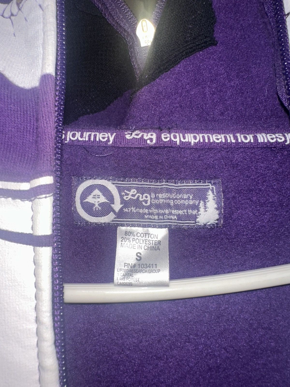 LRG LRG Dead Serious Hoodie Purple Small Vtg Full Zip Skeleton Size US S / EU 44-46 / 1 - 3 Thumbnail