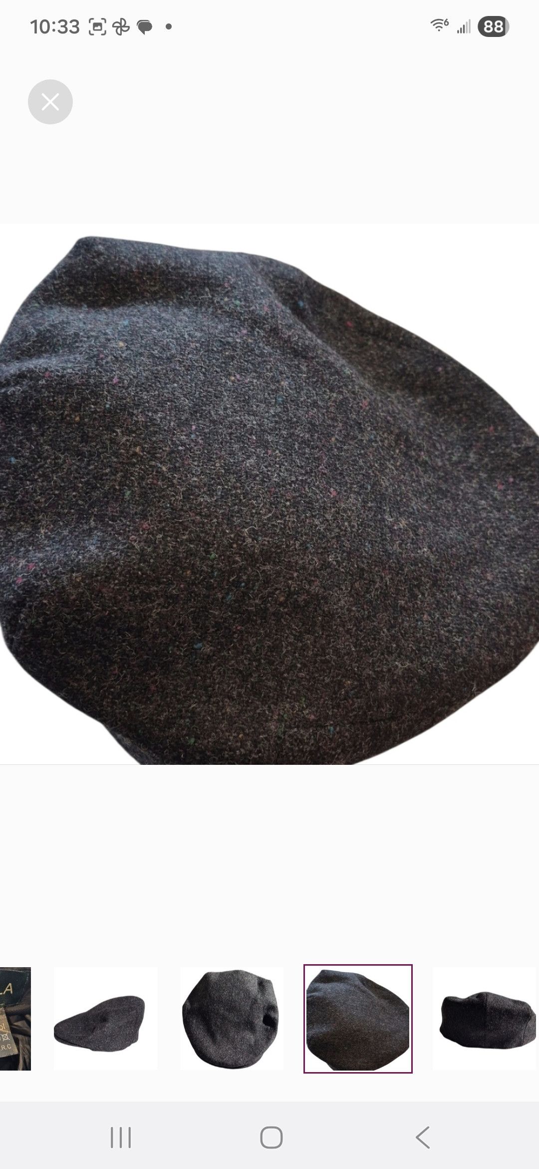 Other Botvela Tweed Flat Cap Size 30 - 8 Thumbnail