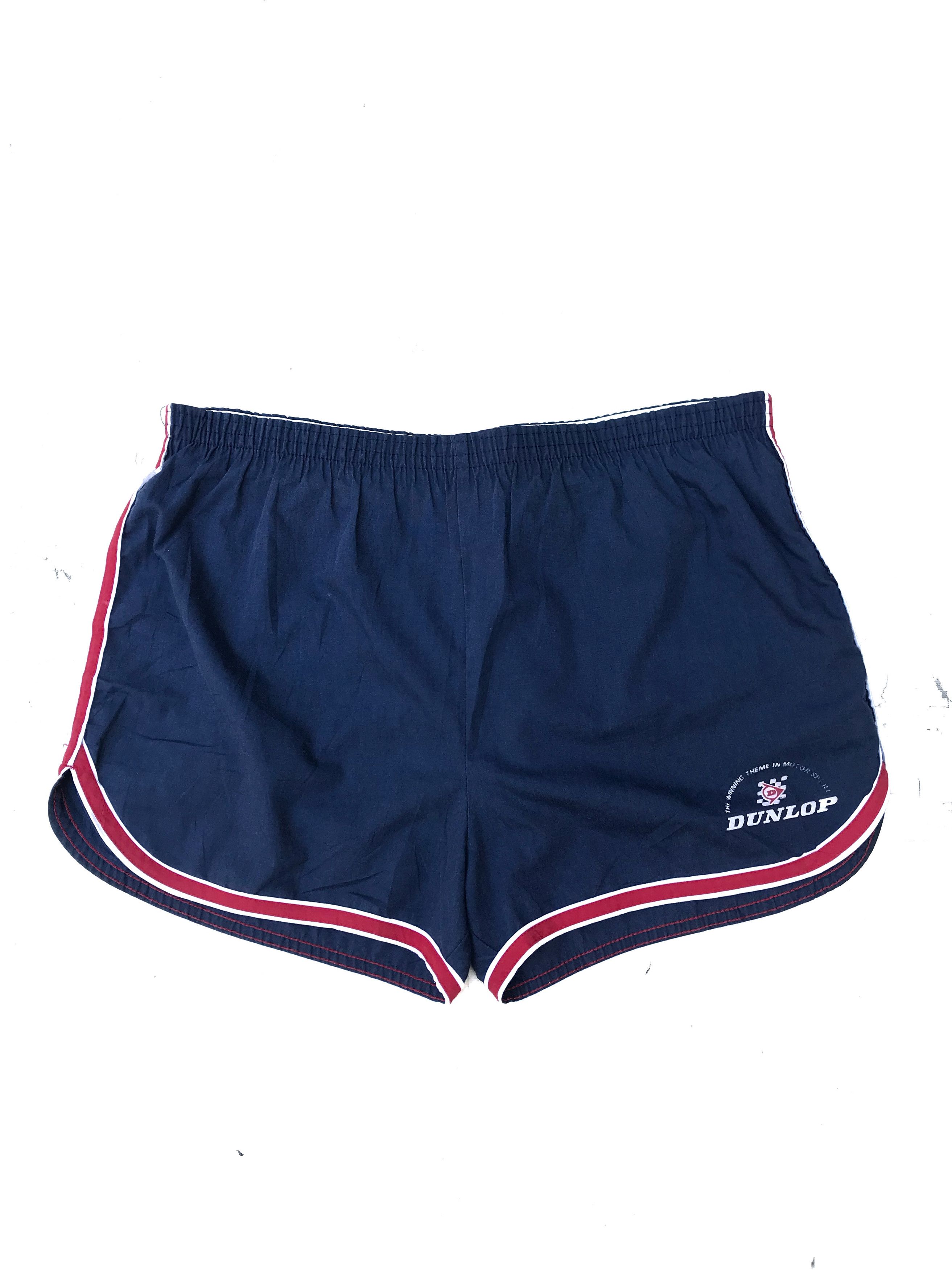Dunlop Vintage 80s DUNLOP Uk SportsWear Short Sprint Shorts Blue Size US 30 / EU 46 - 1 Preview