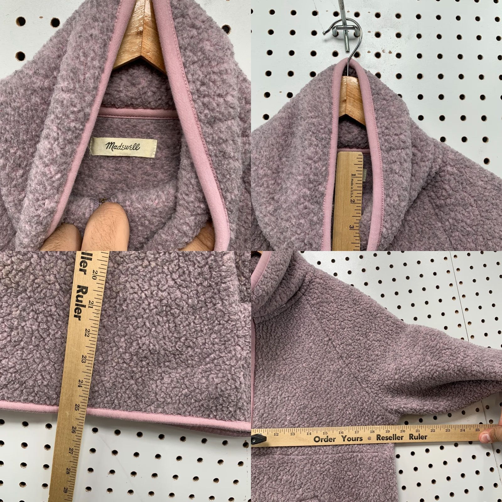Madewell VINTAGE Madewell Pullover Sweatshirt Women Small Purple Sherpa Fleece Activewear Long Sleeve Mock Neck Size S / US 4 / IT 40 - 8 Thumbnail