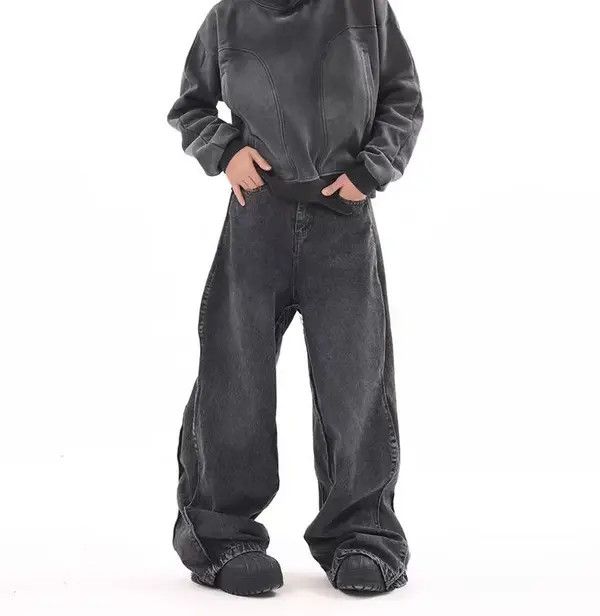 Japanese Brand VIBE Vintage distressed deconstructed wavy baggy jeans Size US 30 / EU 46 - 4 Thumbnail