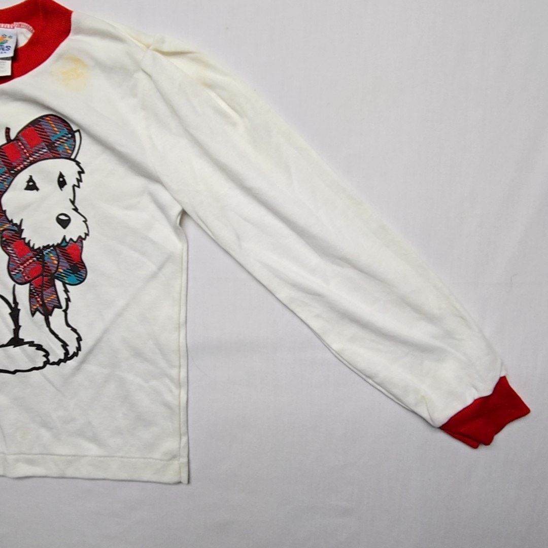 Vintage Vintage Dog Graphic Shirt Red Youth Kids White Large Tee 90s Size US L / EU 52-54 / 3 - 3 Thumbnail