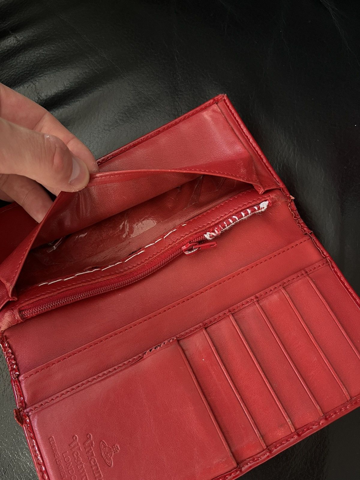 Vivienne Westwood Red Patent Leather Vivienne Westwood Wallet Clutch Bilford Size ONE SIZE - 4 Thumbnail