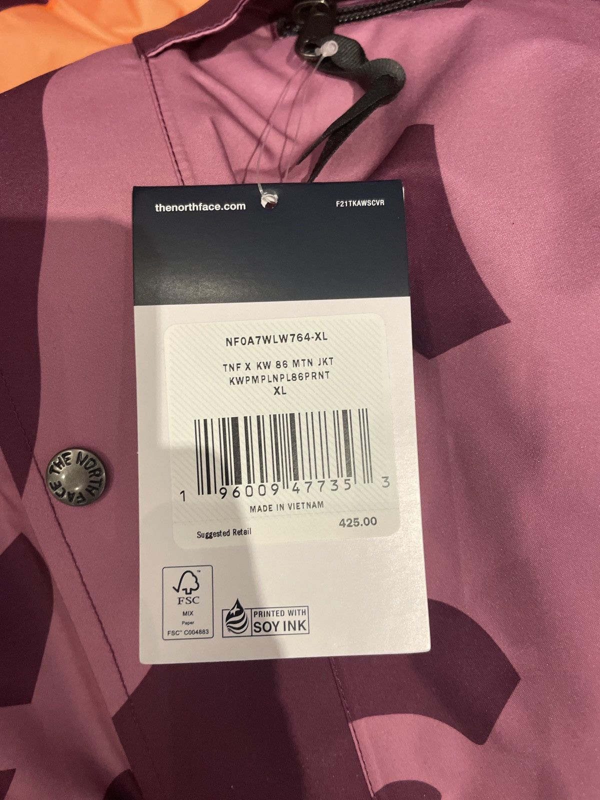 Kaws × The North Face Kaws x The North Face Purple 1986 Retro Mountain Jacket Size US XL / EU 56 / 4 - 5 Thumbnail