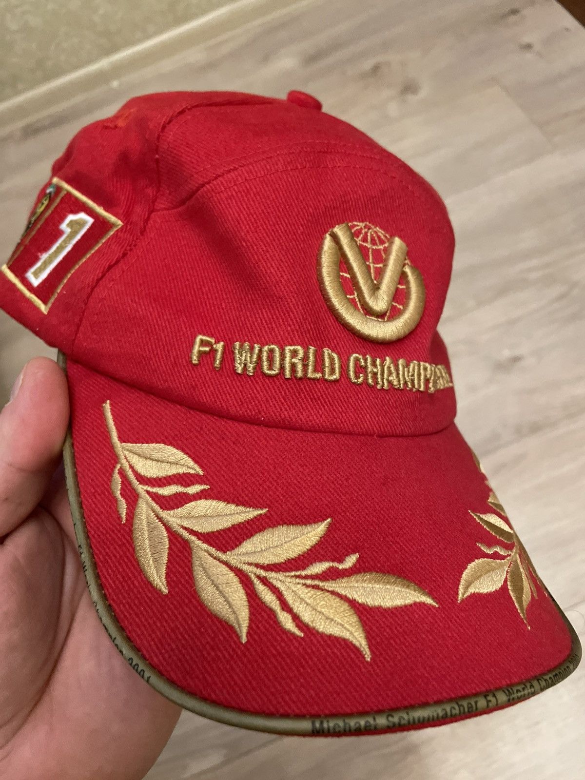 Ferrari Vintage O0s Y2K Ferrari Michael Schumacher F1 Racing Cap Size ONE SIZE - 2 Thumbnail
