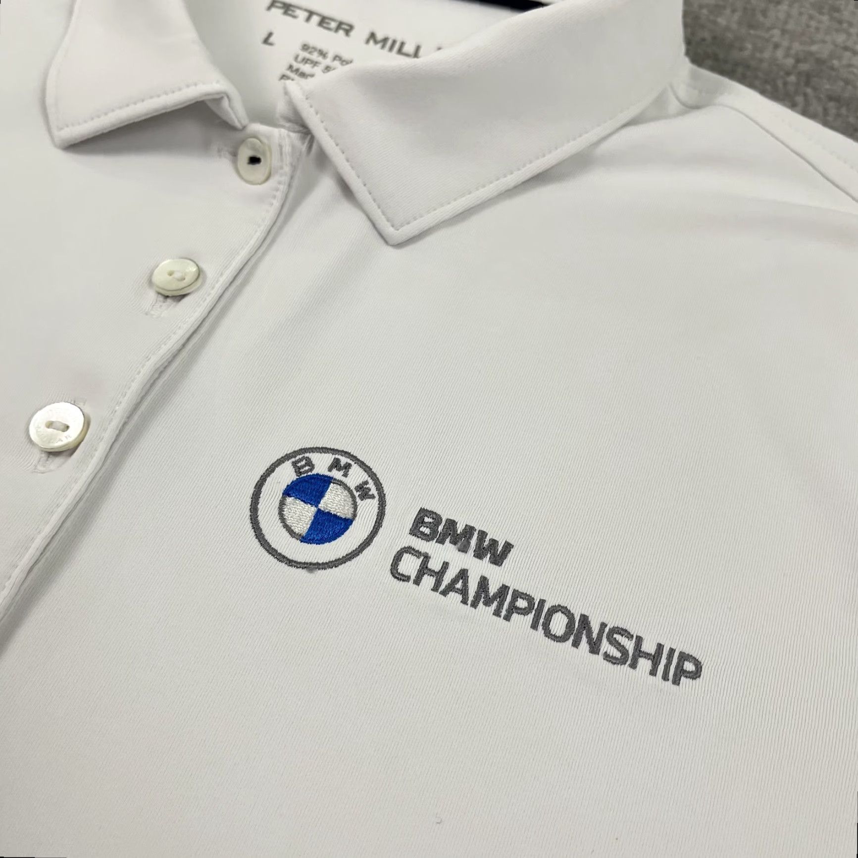 Peter Millar Peter Millar Polo Shirt Womens White Large BMW Championship Golf Performance UPF Size L / US 10 / IT 46 - 2 Thumbnail