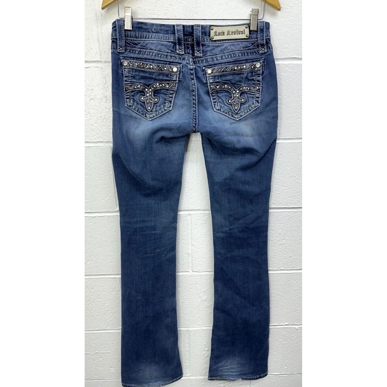 Vintage Rock Revival Jazlyn Mid-Rise Boot Denim Jeans Women's Tag Size 27 Size 27" / US 4 / IT 40 - 3 Thumbnail