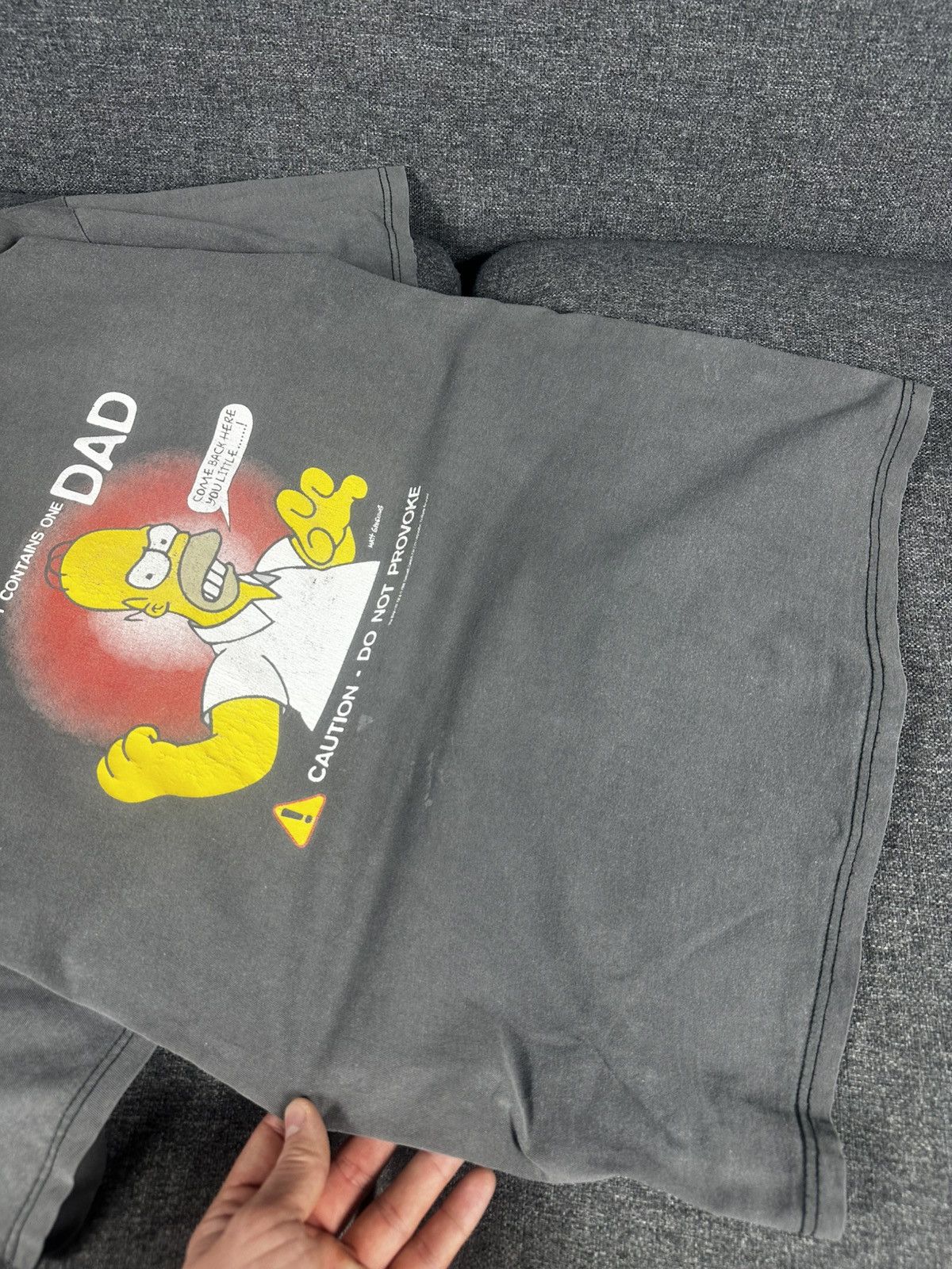 Vintage Vintage Evil Homer Simpson Faded Black T-Shirt 1998 Size US L / EU 52-54 / 3 - 3 Thumbnail