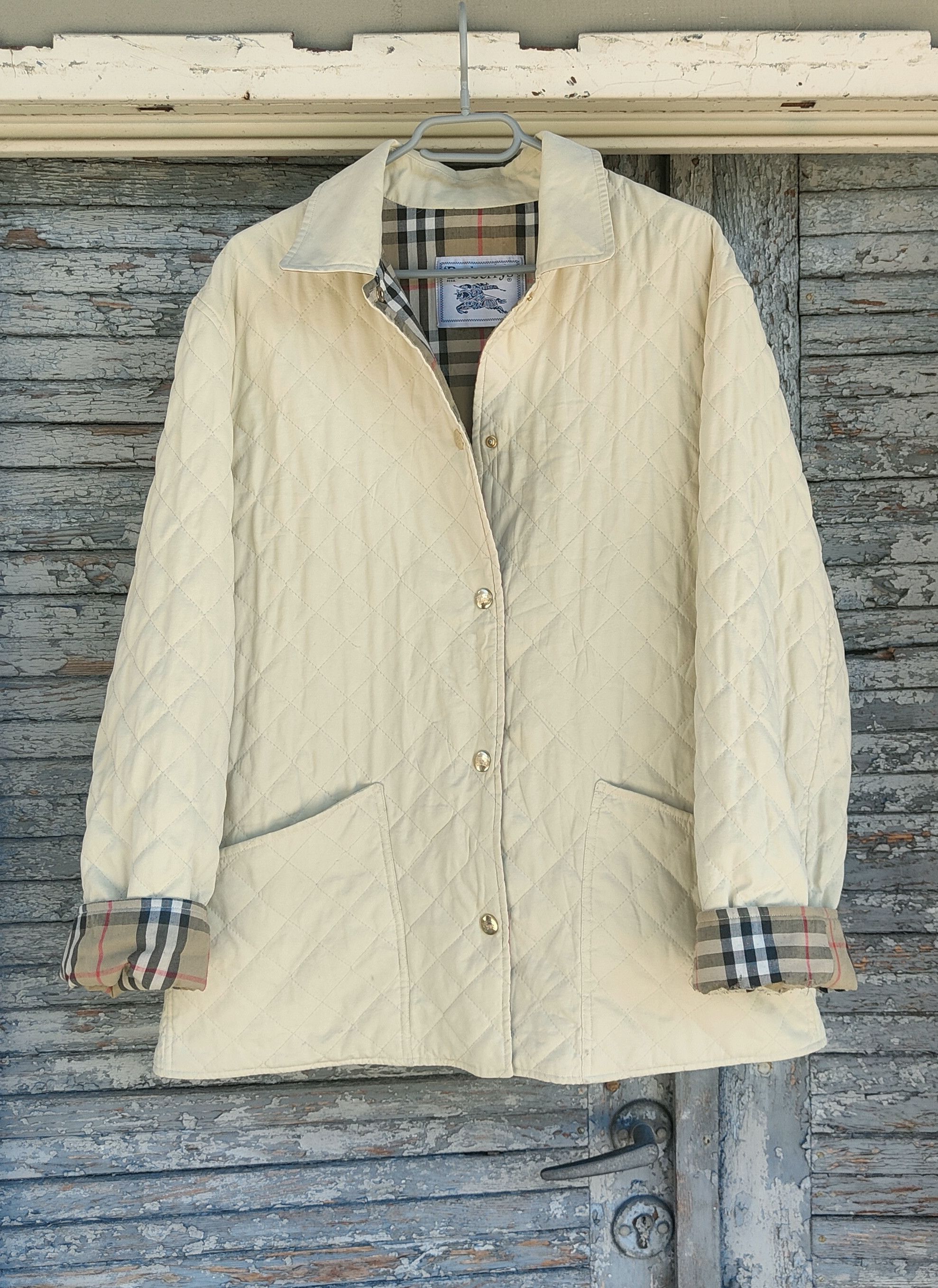 Burberry Prorsum 90s Vintage Burrberys Quilted Light Jacket Size L / US 10 / IT 46 - 1 Thumbnail