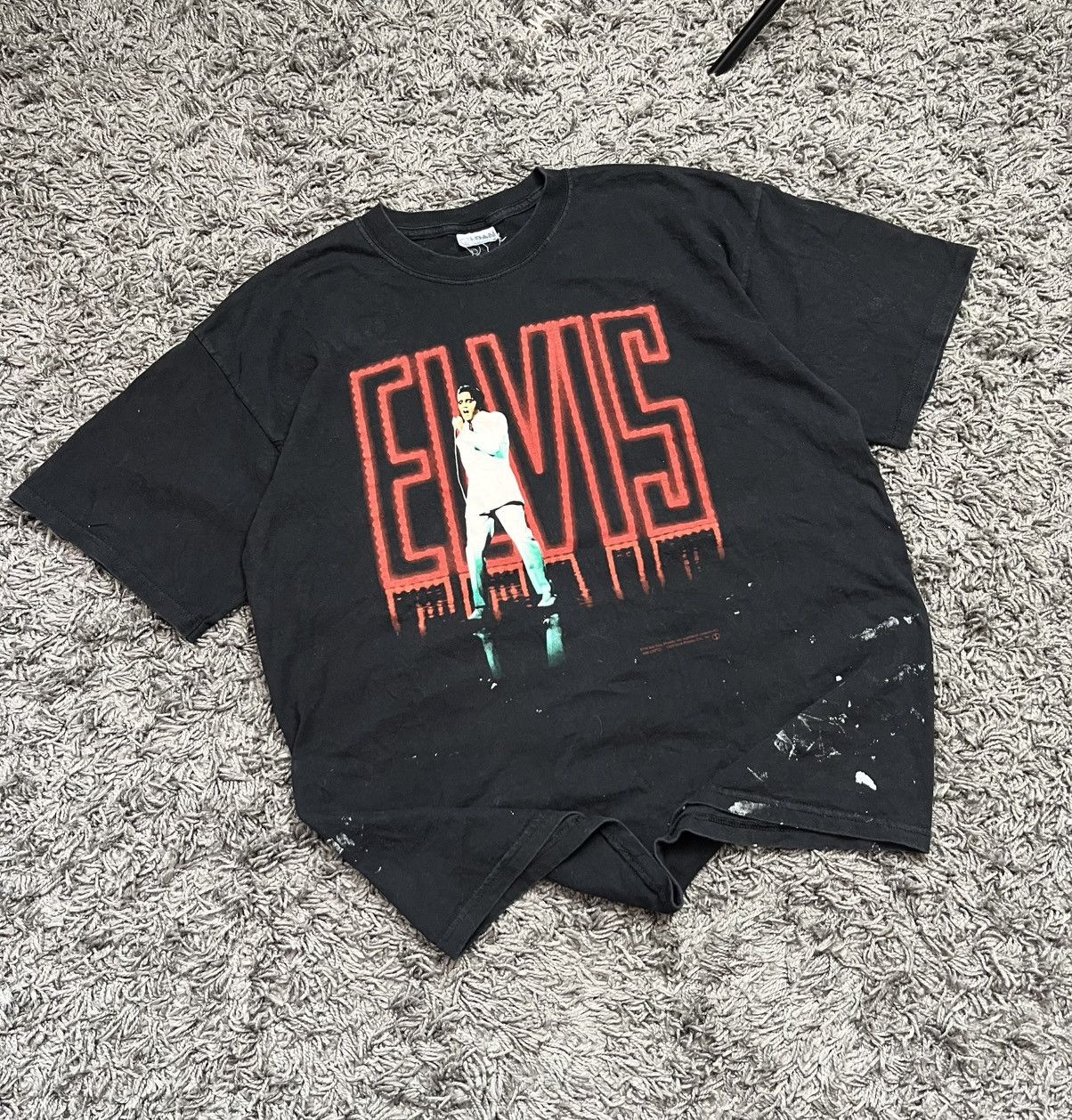 Band Tees Vtg 1999 Elvis Presley "Neon" Graphic T-Shirt Distressed Size US XL / EU 56 / 4 - 1 Thumbnail