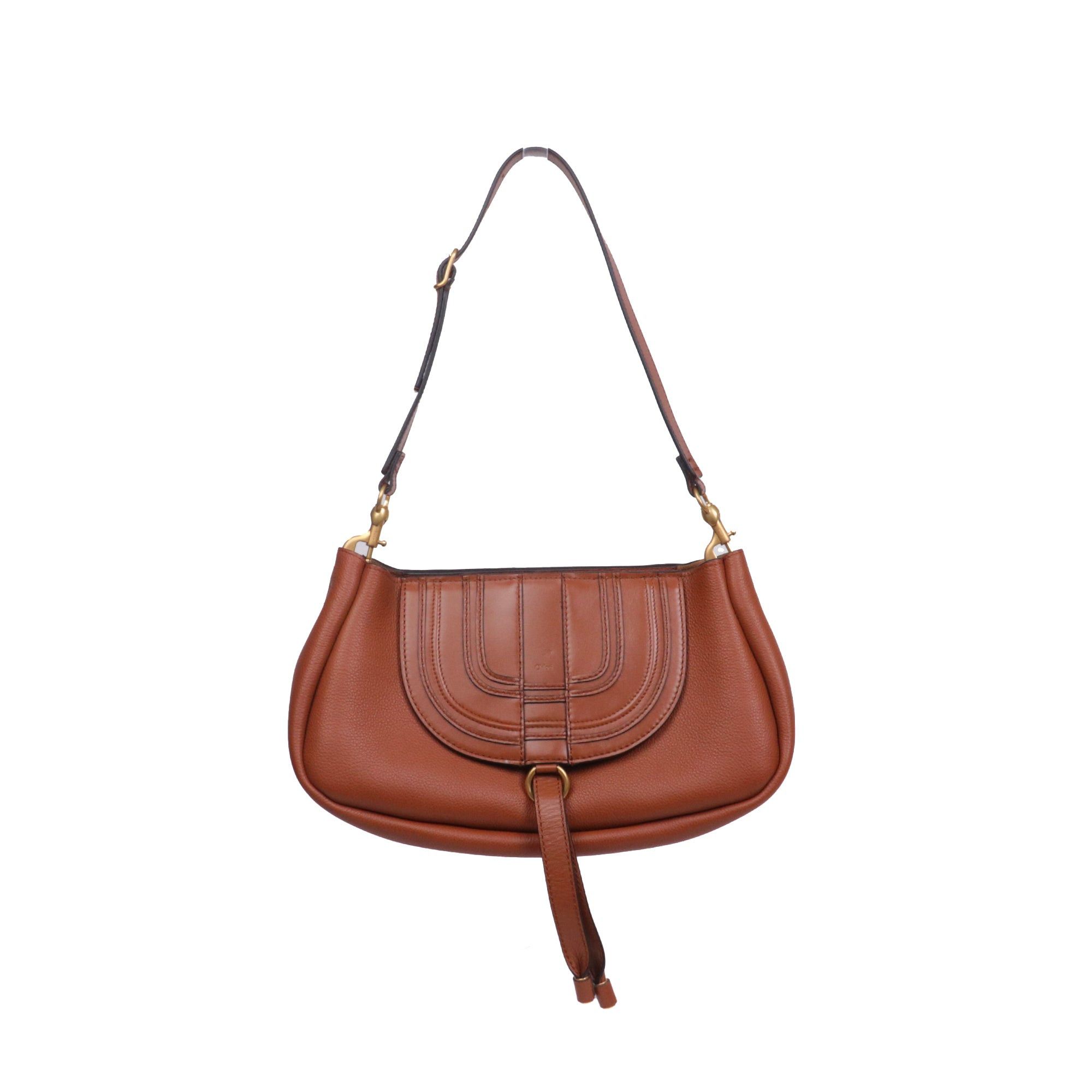 Chloe CHLOÉ - Marcie Chloé shoulder bag in brown grained leather Size ONE SIZE - 1 Thumbnail