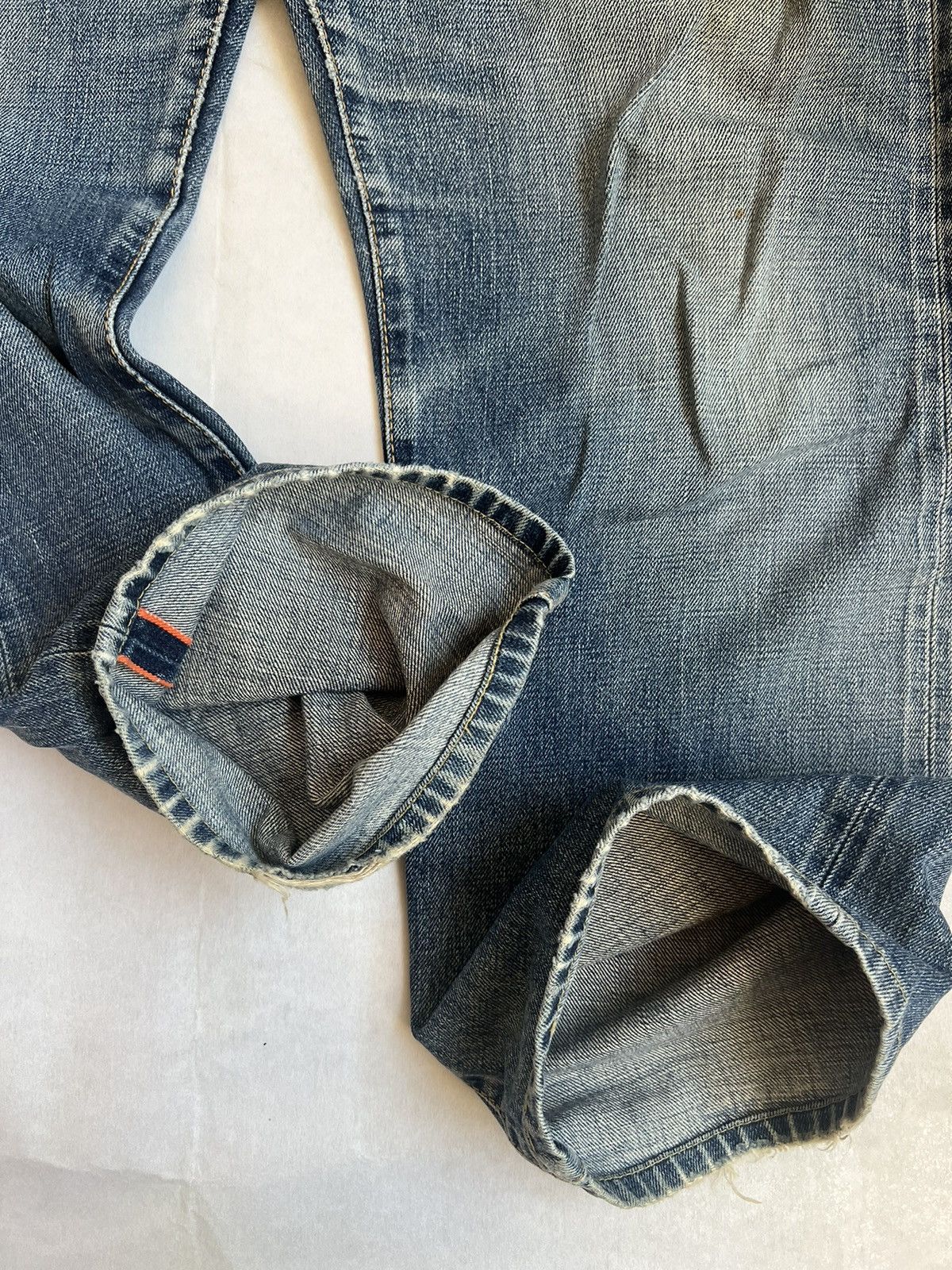 Edwin Edwin 505z Orange Selvedge Distressed Denim Size US 37 - 4 Thumbnail